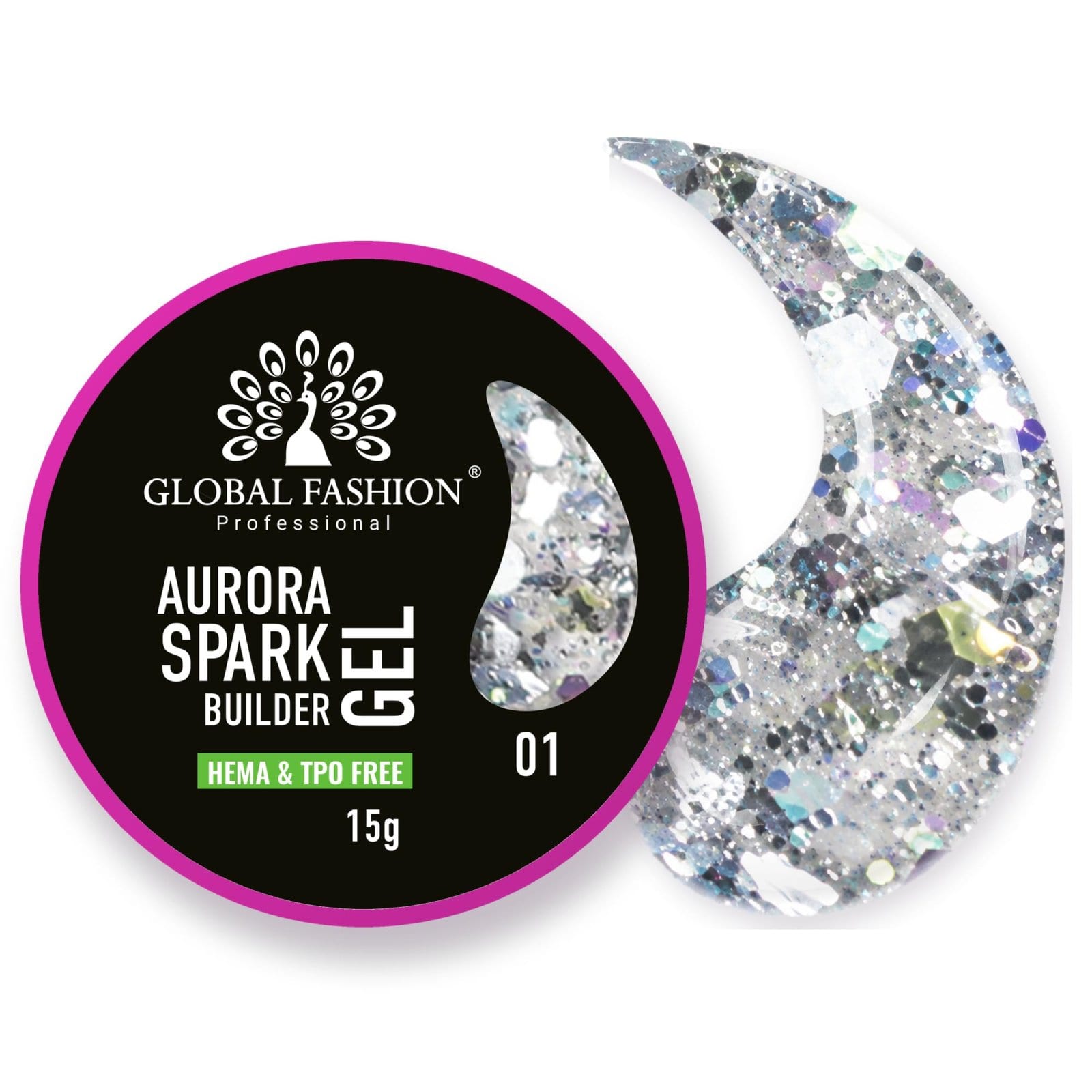 Aurora Sparkle Builder Gel - 15g