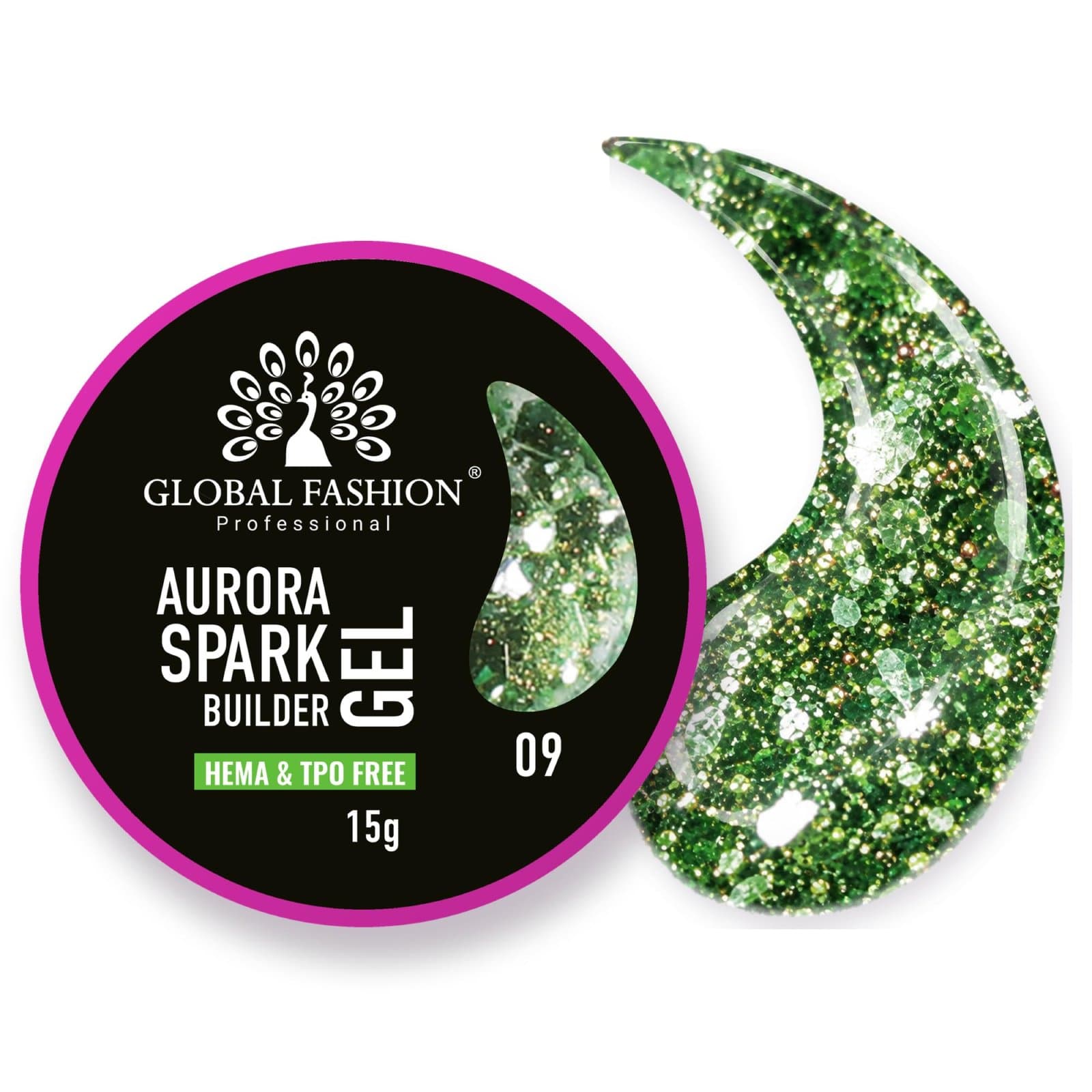 Aurora Sparkle Builder Gel - 15g - 9