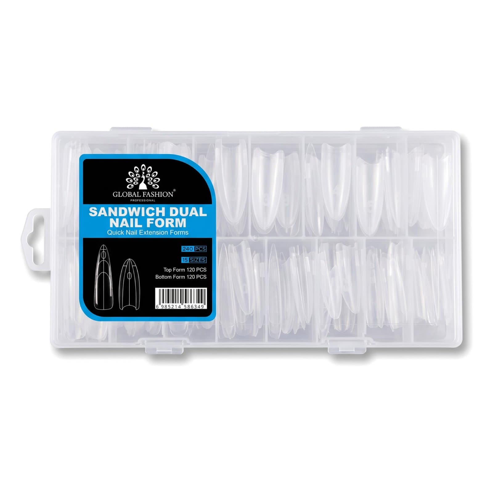 Sandwich Dual Nail Forms - 240 Pcs - 2