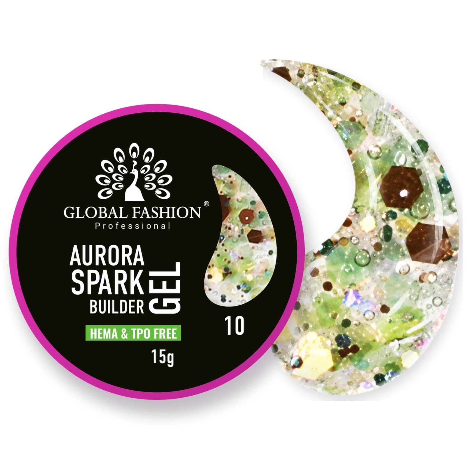 Aurora Sparkle Builder Gel - 15g - 10