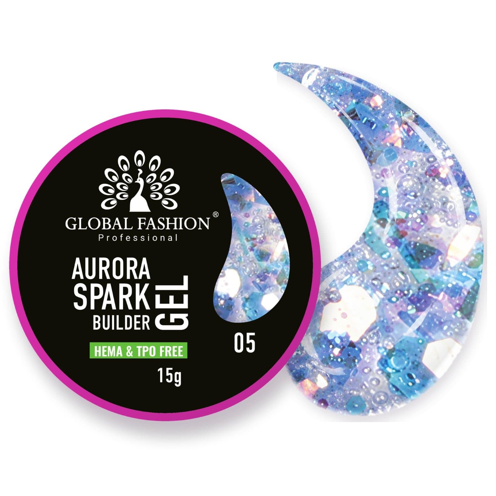 Aurora Sparkle Builder Gel - 15g - 5