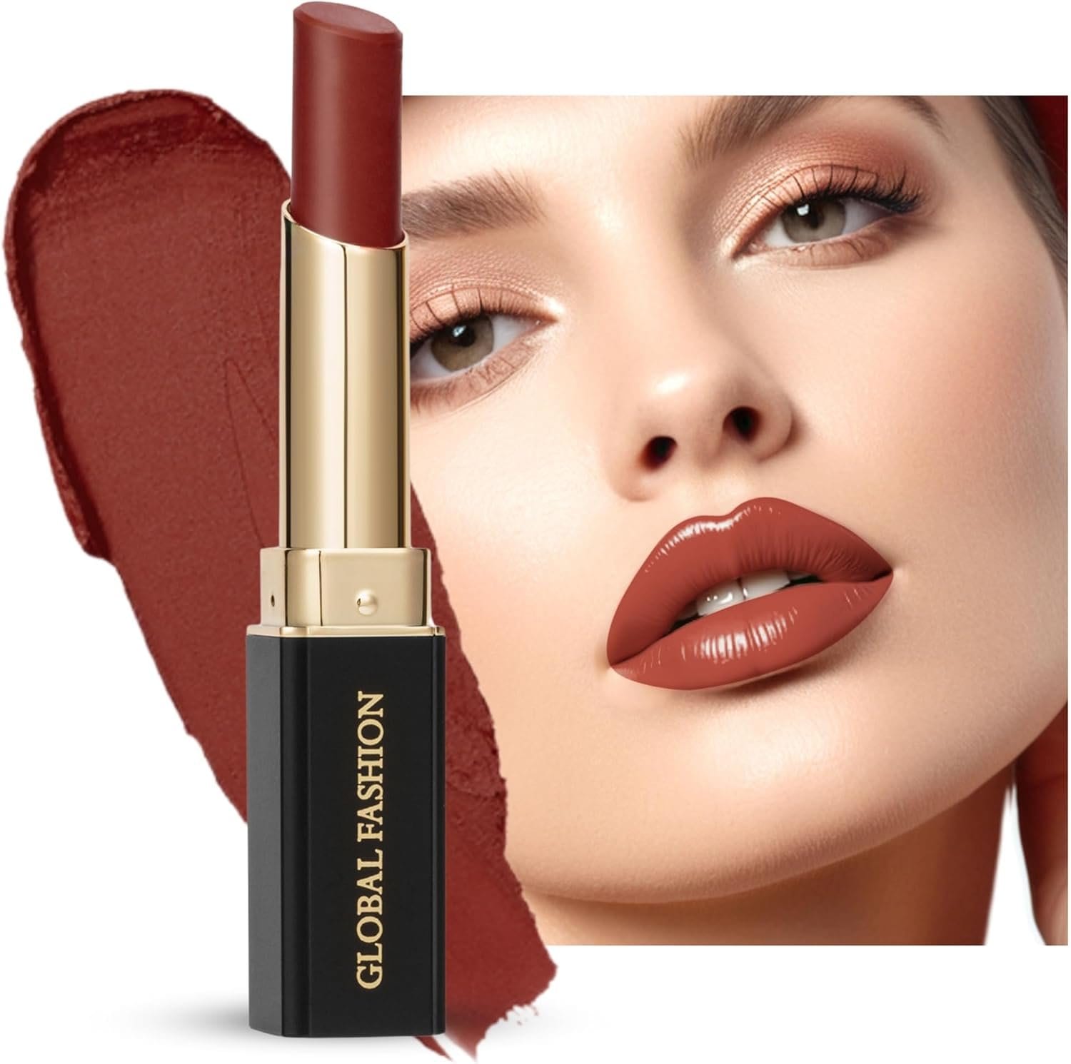 Global Fashion Silk Smooth Matte Lipstick – Long-Lasting, Luxurious Color, Rich Hydration, Lightweight Formula, Lightweight Matte Lip Color for Women, Available in Multiple Shades — Color 118 Cochineal Red/Rouge