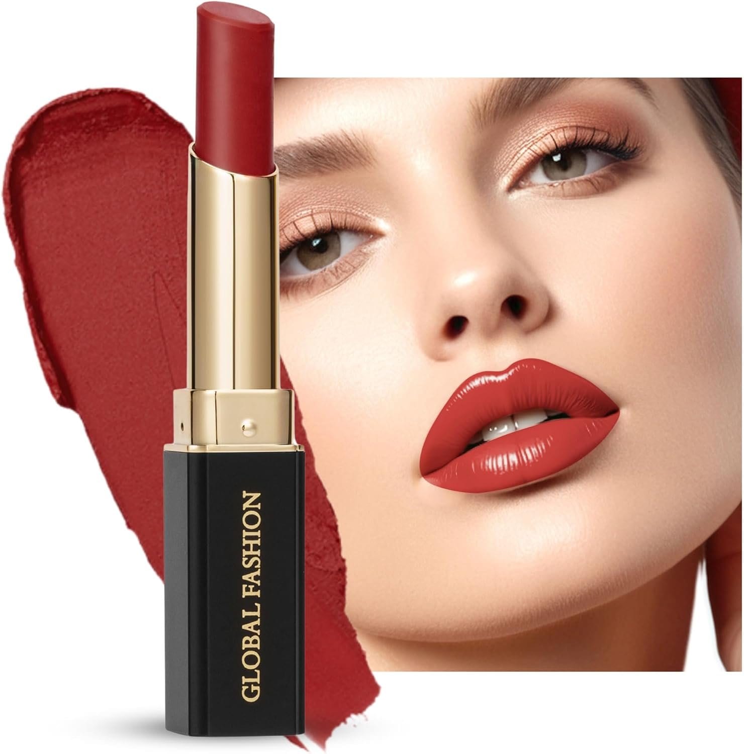 Global Fashion Silk Smooth Matte Lipstick – Long-Lasting, Luxurious Color, Rich Hydration, Lightweight Formula, Lightweight Matte Lip Color for Women, Available in Multiple Shades — Color 110 Ruddy Oak
