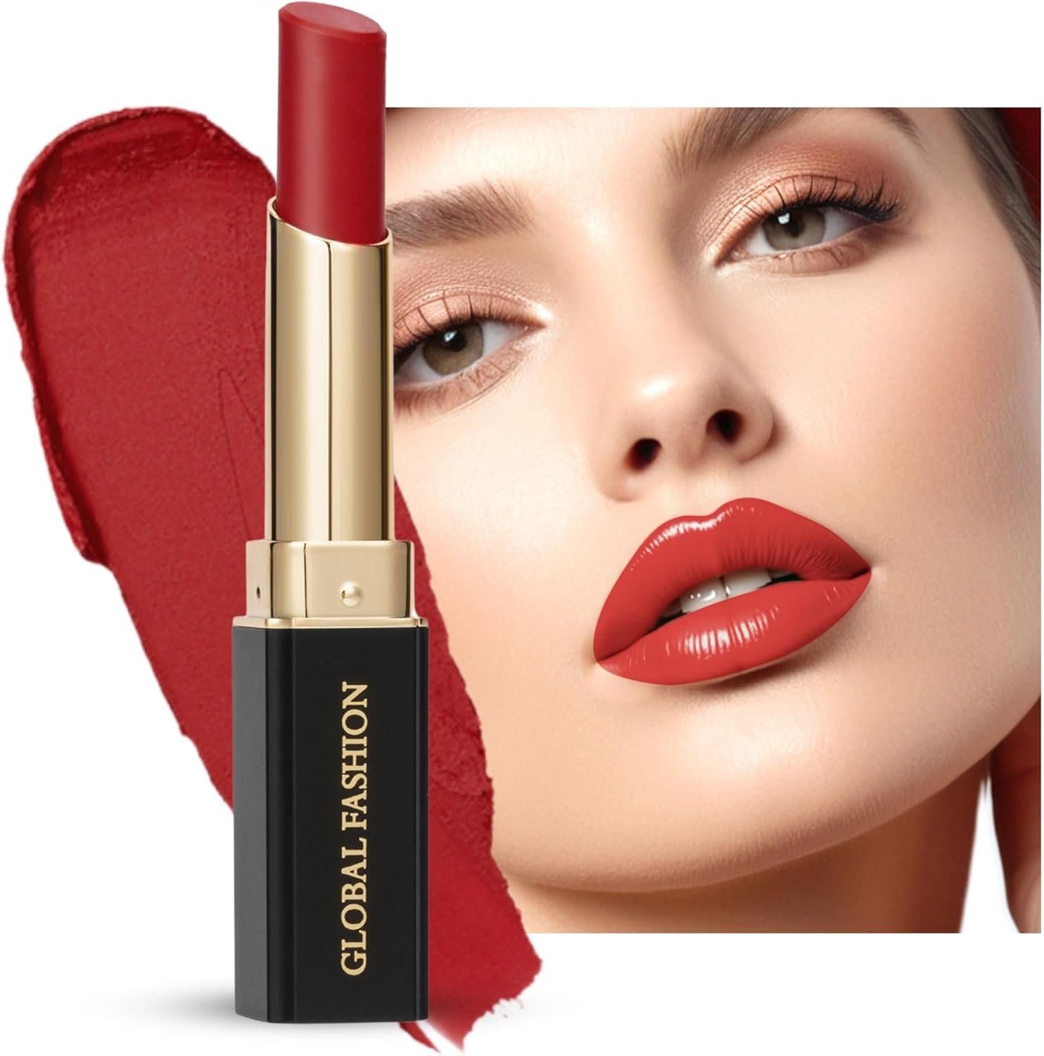 Global Fashion Silk Smooth Matte Lipstick – Long-Lasting, Luxurious Color, Rich Hydration, Lightweight Formula, Lightweight Matte Lip Color for Women, Available in Multiple Shades — Color 104 Sappanwood