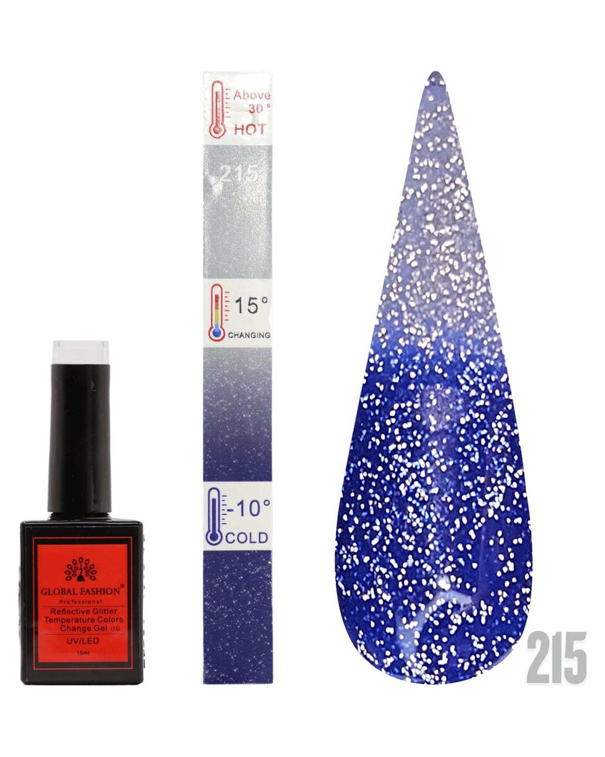 TEMPERATURE GLITTER GEL POLISH 15ML #215