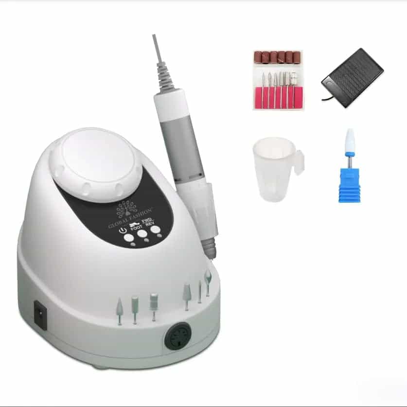 GLOBAL FASHION GF-210 Professional Nail Drill Machine – 68W, 35,000 RPM High-Speed E-File, Variable Speed, Reverse Rotation, Low Noise, Durable Acrylic,Gel & Polygel Nails, Manicur