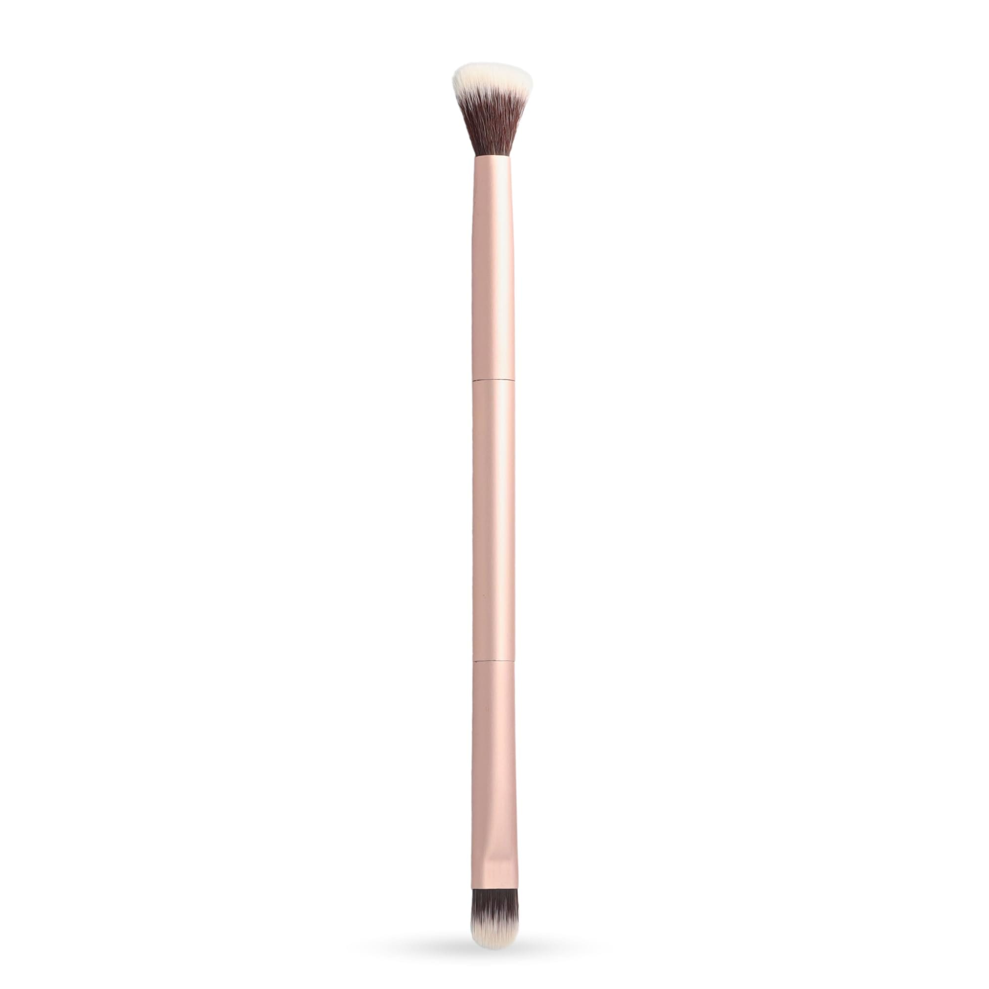 GLOBAL FASHION Professional Double-Ended Eyeshadow Brush | Blending & Shading Brush | Dual Function Applicator | Synthetic Bristles | Makeup Tool | Cruelty-Free | Vegan