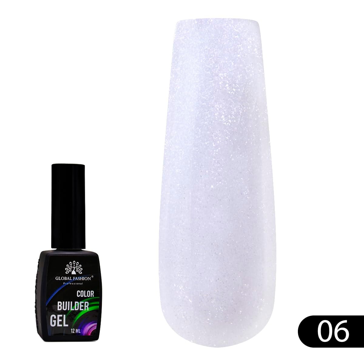 GLOBAL FASHION Professional Color Builder Gel 12ml - Long-Lasting, Chip-Resistant Manicure | (Color 06)