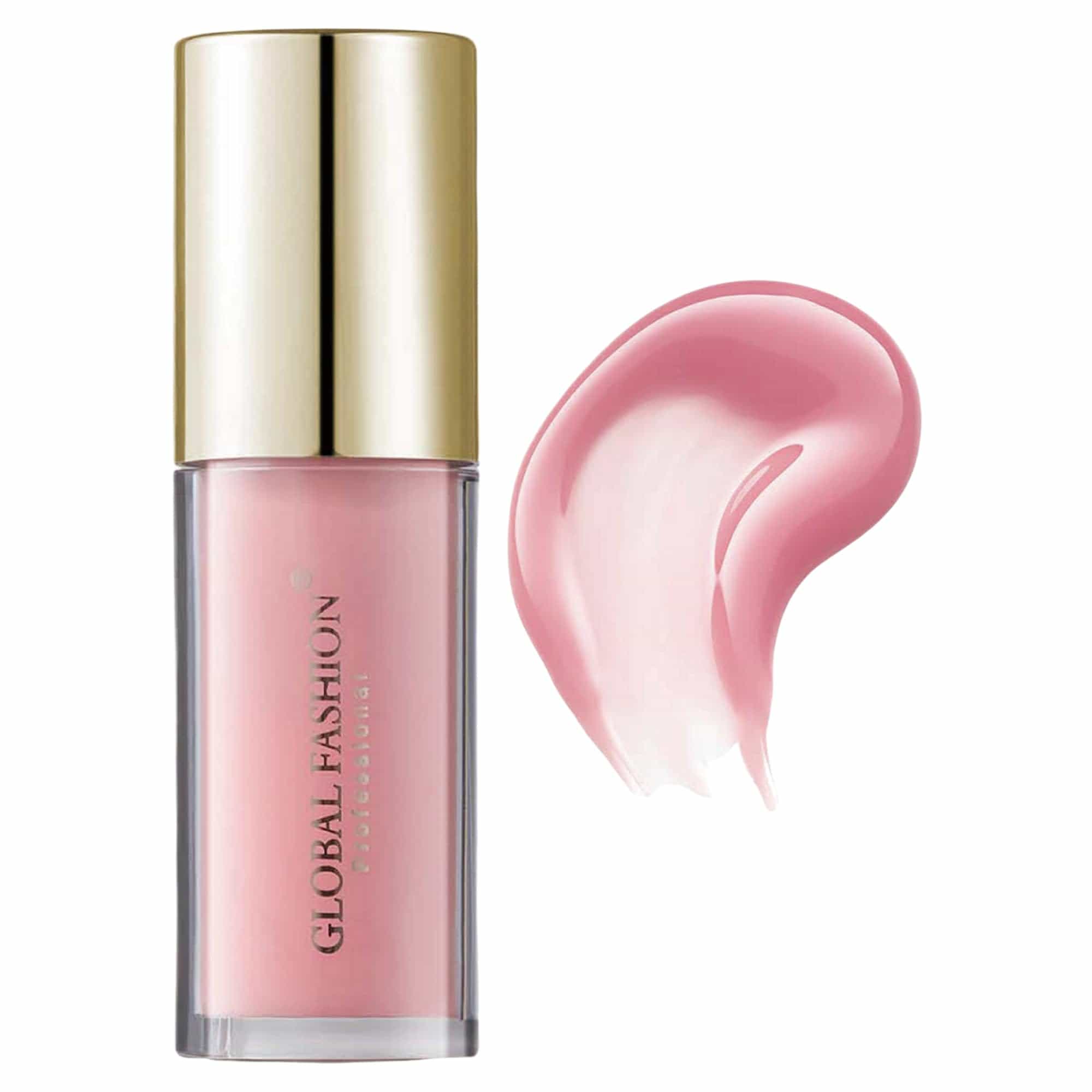 Global Fashion Bright Lustrous Lip Oil & Gloss - 8 Shades, Hydrating Non-Sticky Lip Gloss, Tinted Nourishing Care, High-Shine Glossy Finish with Flat Paddle Tip (102 - Charm)