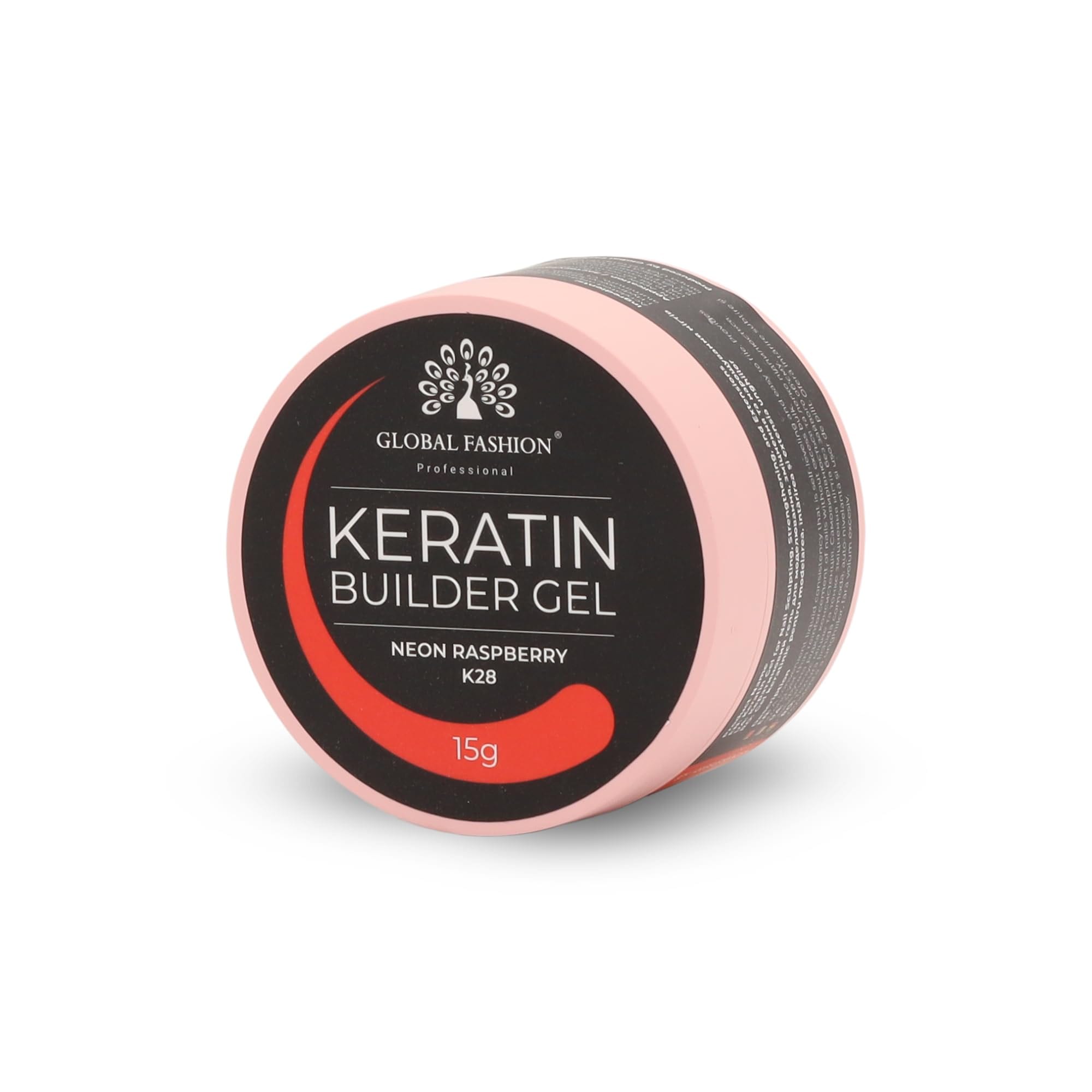 Keratin Builder Gel 15g Self Leveling Hard Gel Durable and Strong for Nail Overlays Extensions and Repairs UV LED Cure Odor Salon Finish Reinforcing Formula, Long Lasting Wear (K28) — Color K28 - Neon Orange