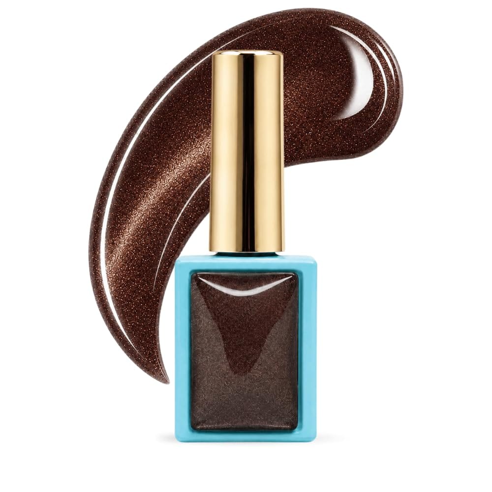 Magic Glaze Magnetic Cat Eye Gel Nail Polish - Blue Silver Glitter, 01 (24)