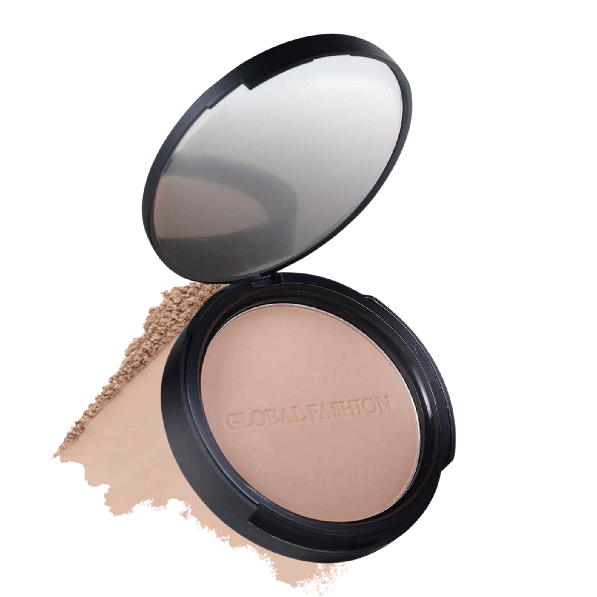 Global Fashion Waterproof Makeup Setting Powder - 8 Shades, 24-Hr Sweat-Proof, Oil-Control, Matte Finish, Compact with Mirror & Puff, Lightweight, Pore-Blurring Coverage (105 - Ros)
