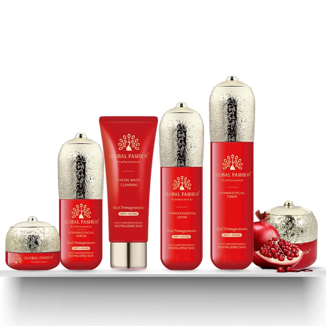 Skincare Set - Anti-Aging Vitamin E Essence for Wrinkles, Fine Lines, Hydration & Firming - Complete Facial Care Kit with Serum, Eye Cream, Moisturizer & Cleanser - 6-Piece for You