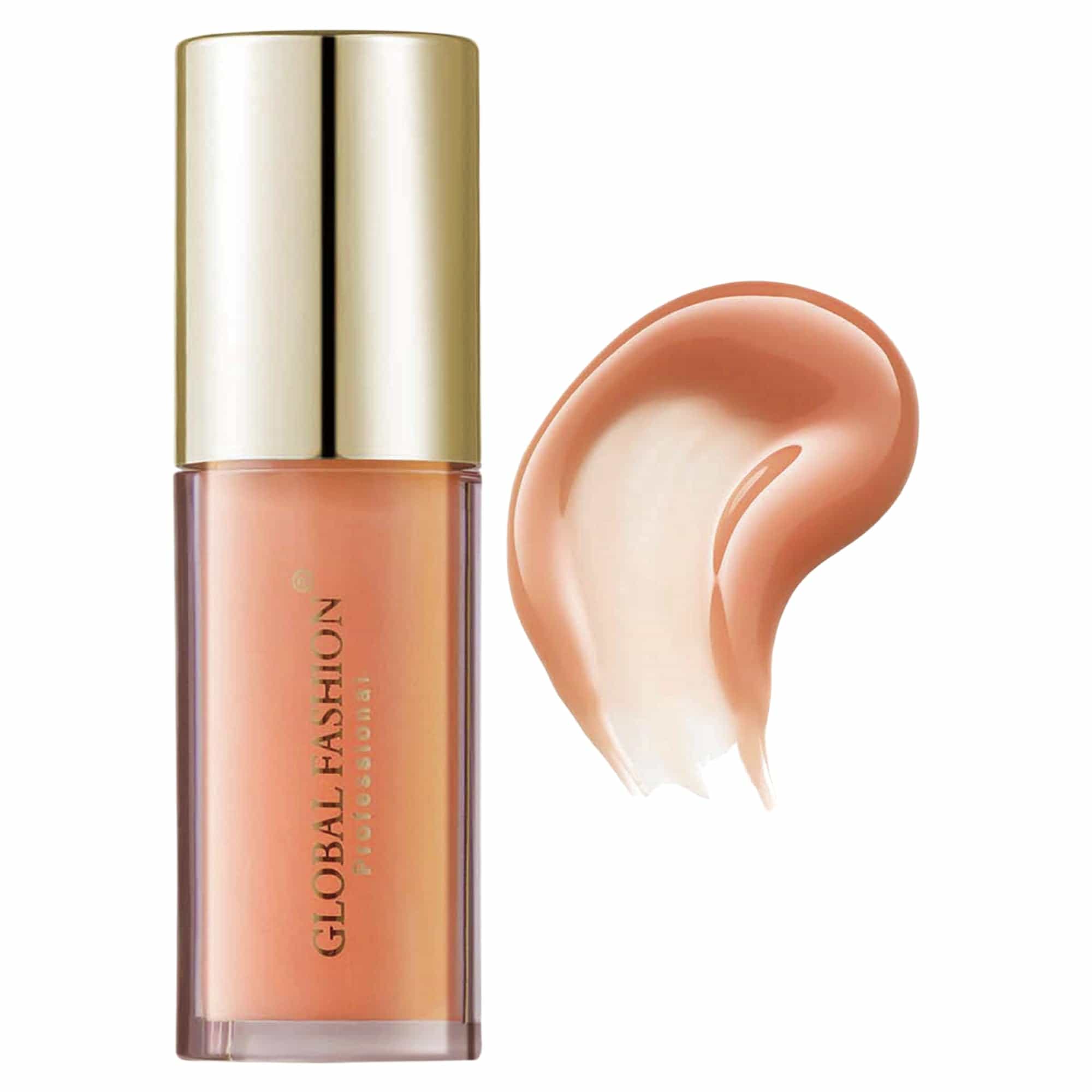 Global Fashion Bright Lustrous Lip Oil & Gloss - 8 Shades, Hydrating Non-Sticky Lip Gloss, Tinted Nourishing Care, High-Shine Glossy Finish with Flat Paddle Tip (103 - Honey Clay)