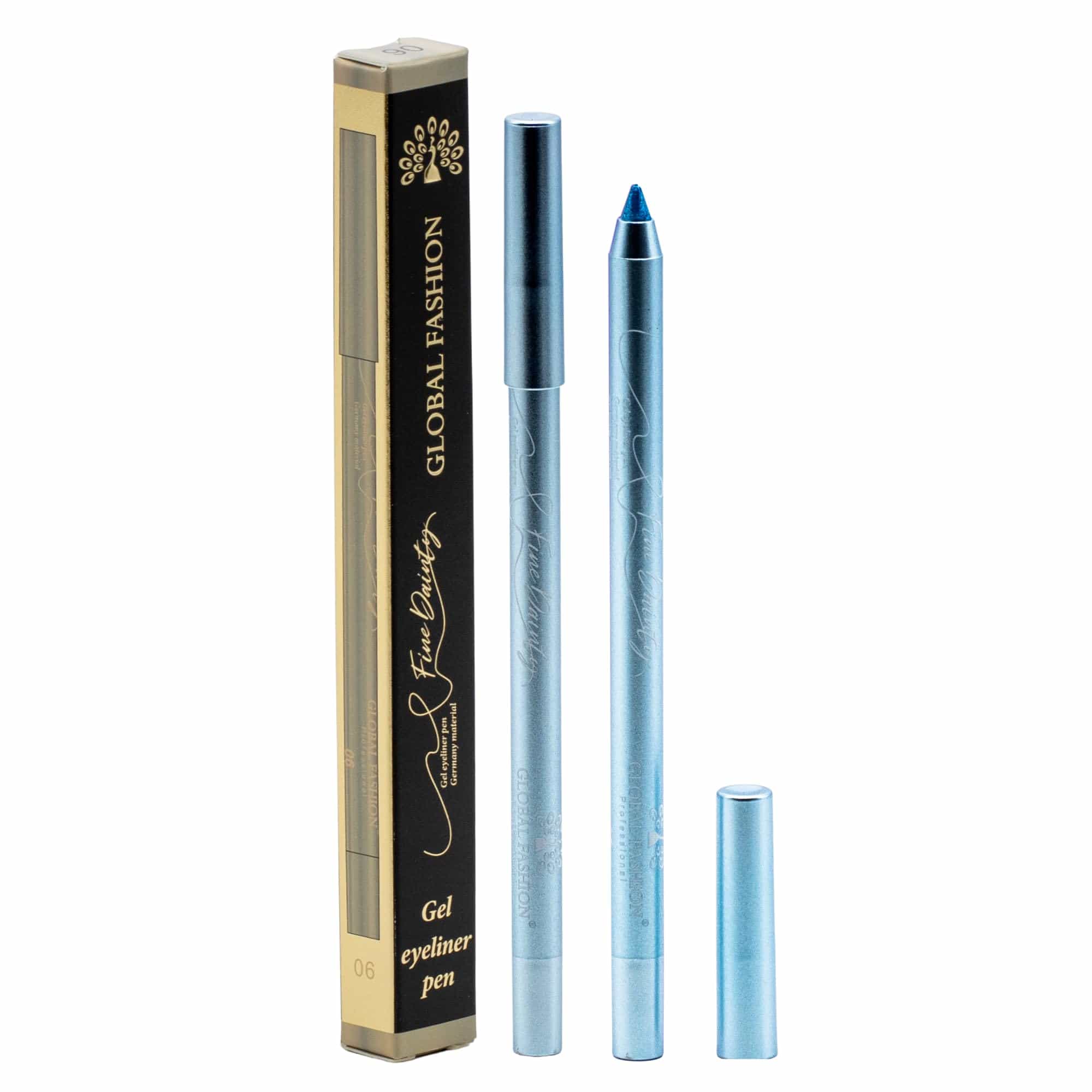 Waterproof Gel Eyeliner Pen, 0.2 mm Precision Twist-Up Tip, Smudge-Proof Kajal, Matte Finish, 12-Hour Wear, Vegan & Contact-Lens Safe, Sensitive Eyes (6 - Shimmering turquoise)
