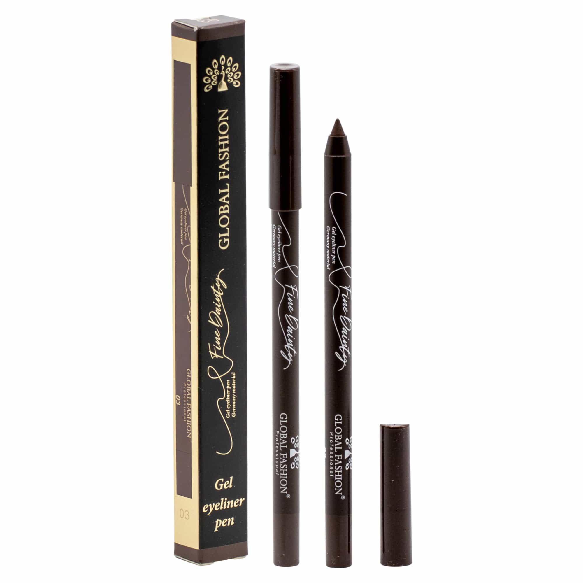 Waterproof Gel Eyeliner Pen, 0.2 mm Precision Twist-Up Tip, Smudge-Proof Kajal, Matte Finish, 12-Hour Wear, Vegan & Contact-Lens Safe, Sensitive Eyes (3 - Rich espresso brown)