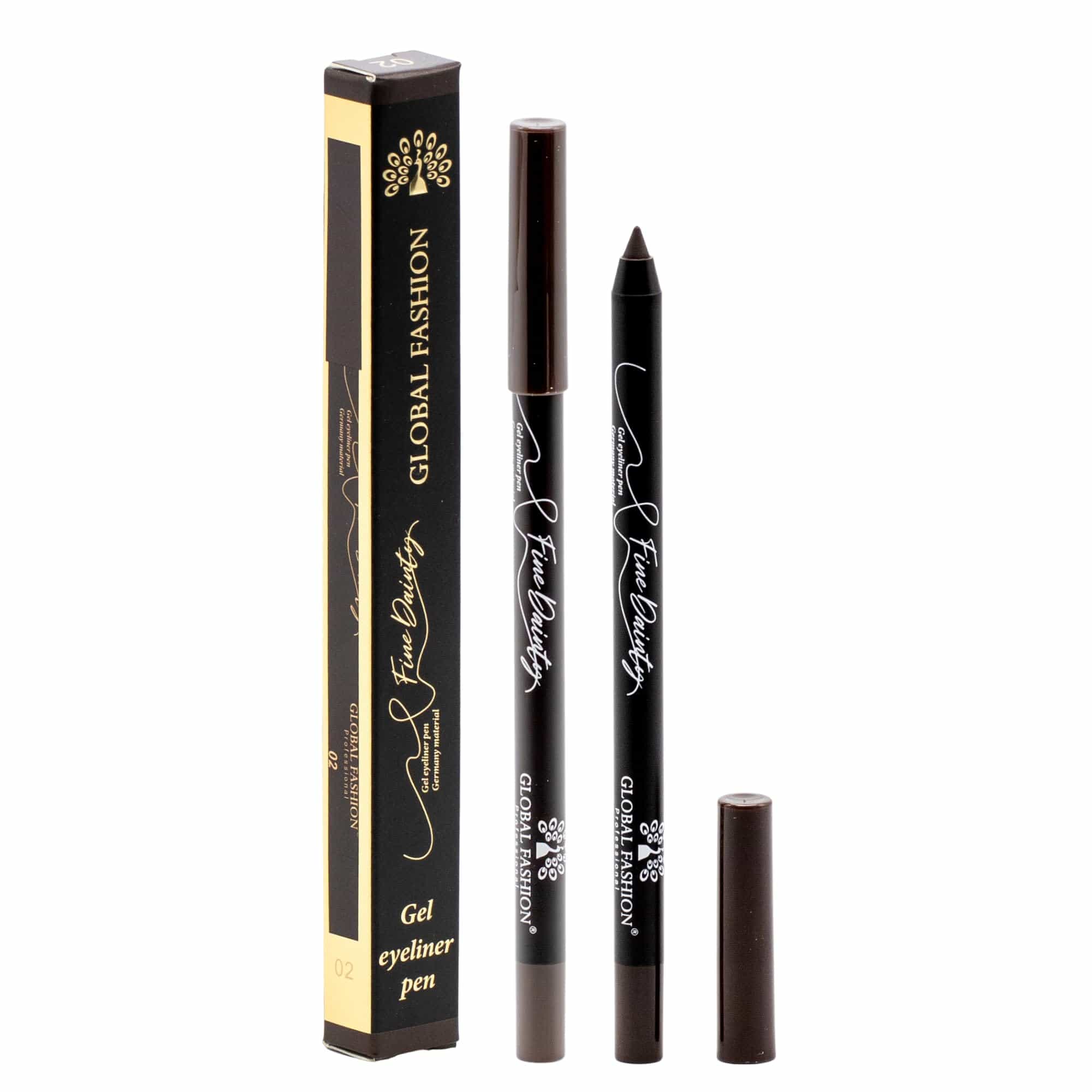 Waterproof Gel Eyeliner Pen, 0.2 mm Precision Twist-Up Tip, Smudge-Proof Kajal, Matte Finish, 12-Hour Wear, Vegan & Contact-Lens Safe, Sensitive Eyes (2 - Plum brown)