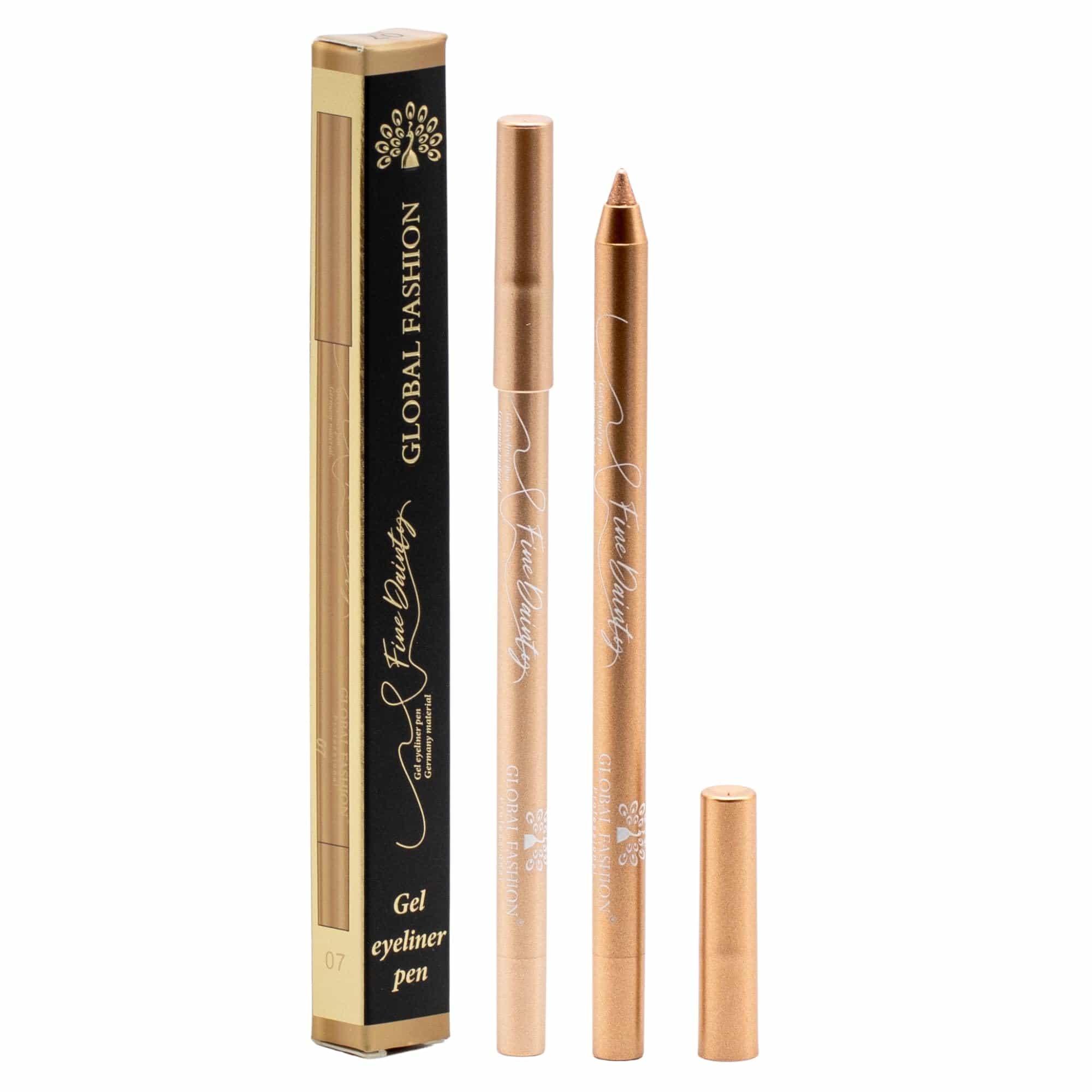 Waterproof Gel Eyeliner Pen, 0.2 mm Precision Twist-Up Tip, Smudge-Proof Kajal, Matte Finish, 12-Hour Wear, Vegan & Contact-Lens Safe, Sensitive Eyes (7 - Rose bronze)