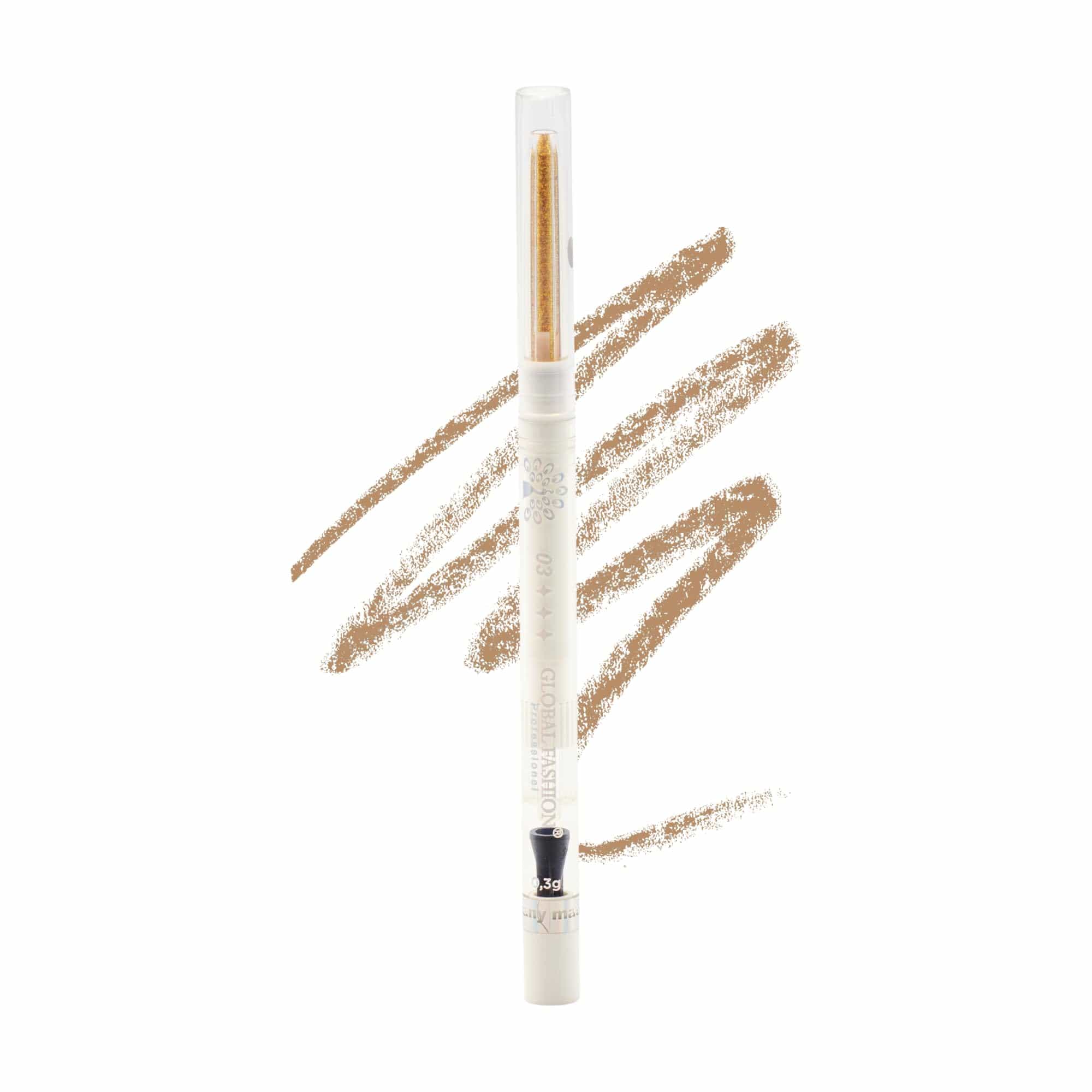 Waterproof Gel Eyeliner Pen 0.2 mm Precision Tip, Smudge-Proof & Long-Lasting 12 H Wear, Twist-Up Retractable Eye Liner Makeup Pencil, Ultra-Fine No-Tug Glide (Orange)