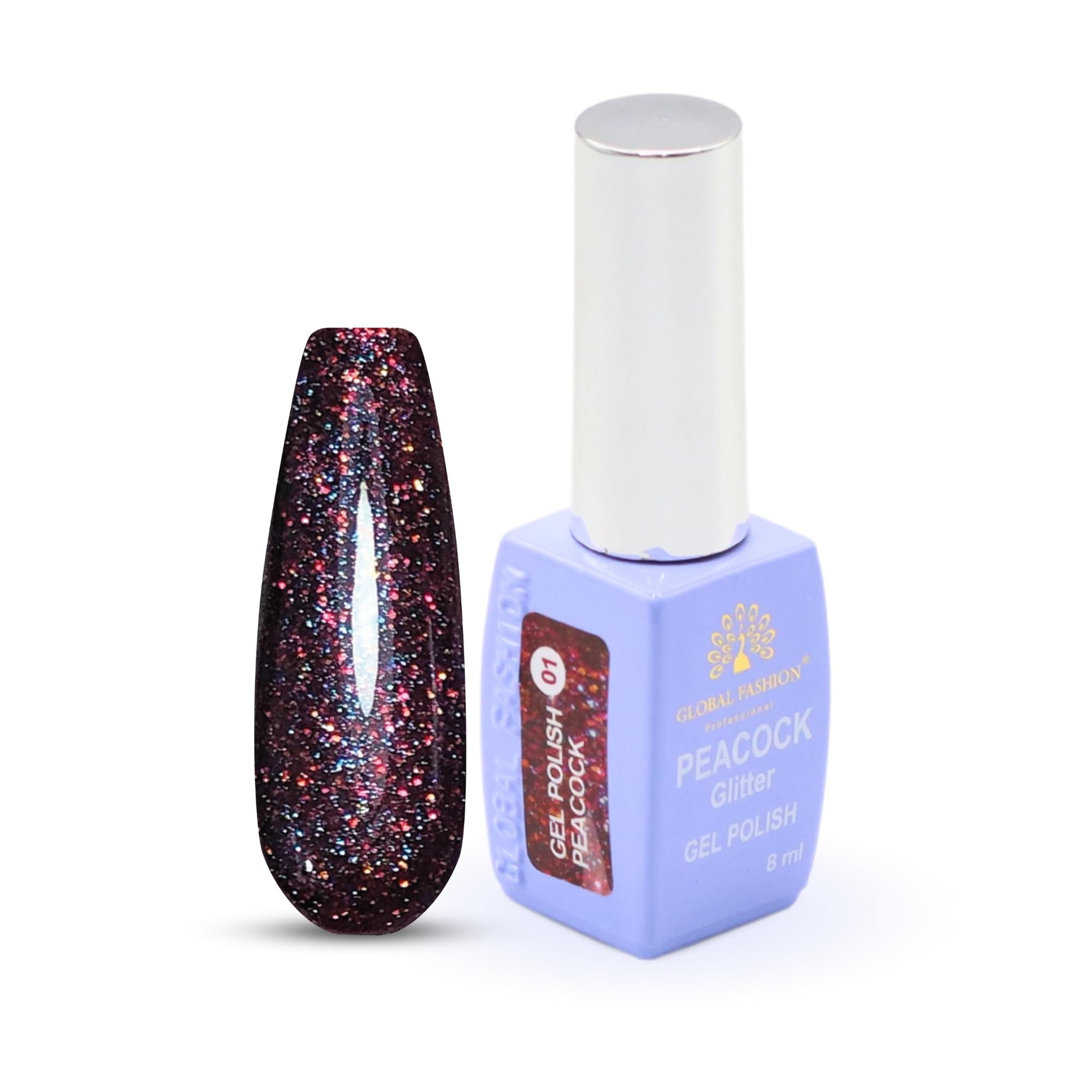 PEACOCK GLITTER 8ML #01 — Color 2038529540361