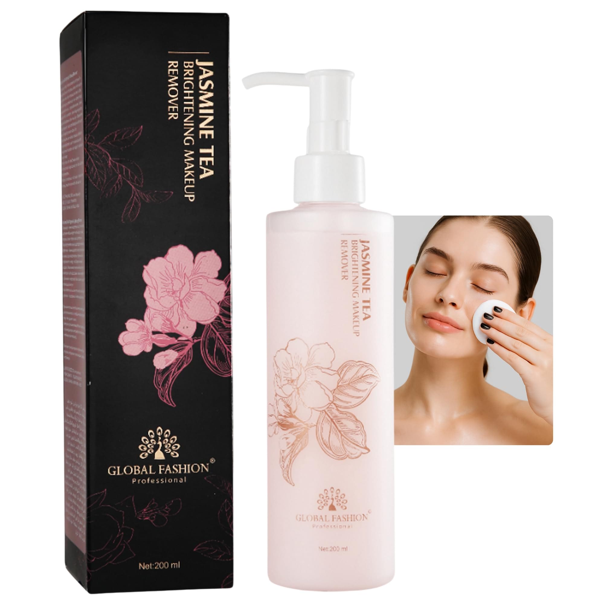 Global Fashion Tea Infused Makeup Remover 200ml – 3 Scents, Gentle, Hydrating & Nourishing Formula, Effectively Removes Waterproof Makeup, Antioxidant, Anti-Inflammatory, Sensitive — Scent 0614537750231