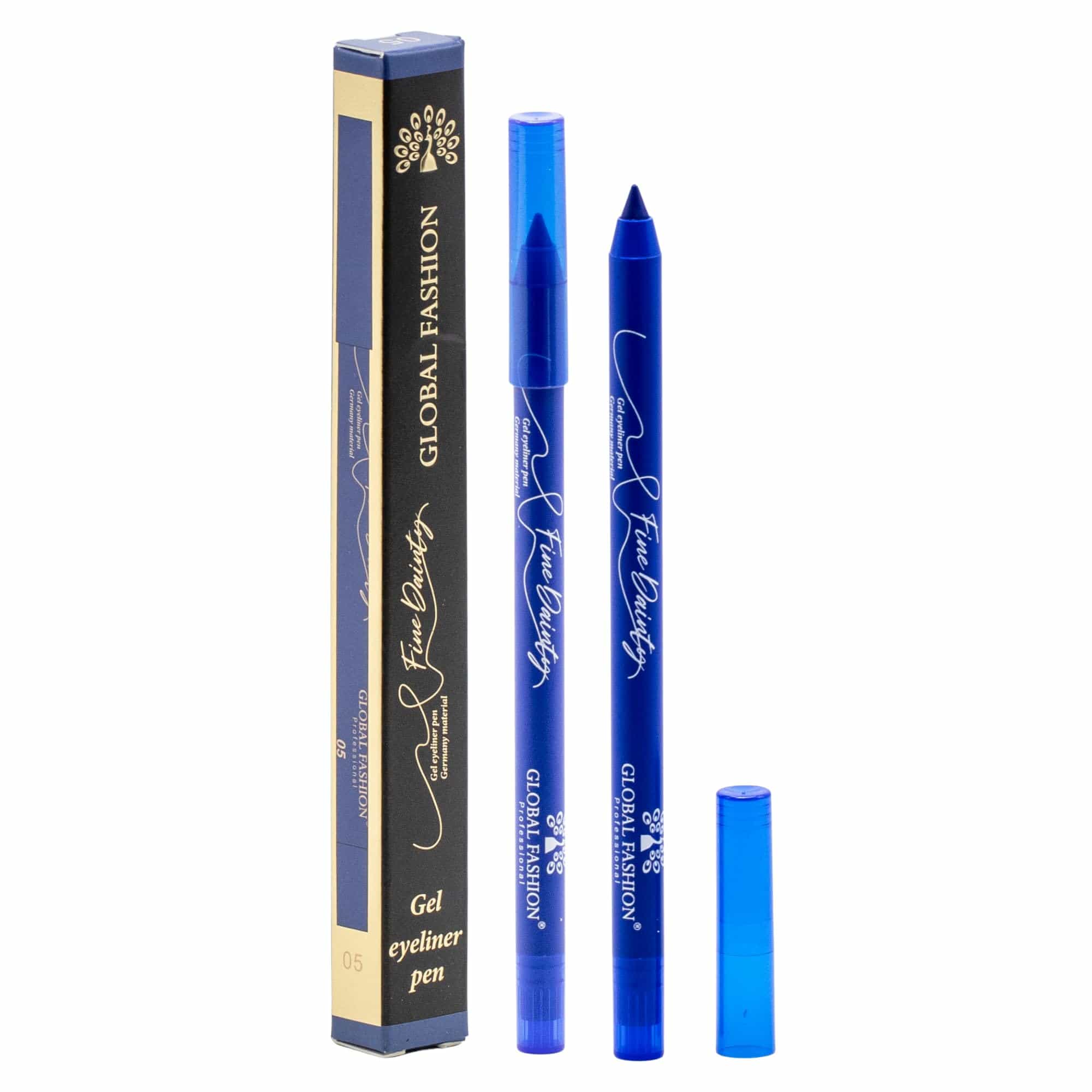 Waterproof Gel Eyeliner Pen, 0.2 mm Precision Twist-Up Tip, Smudge-Proof Kajal, Matte Finish, 12-Hour Wear, Vegan & Contact-Lens Safe, Sensitive Eyes (5 - Deep cobalt blue)