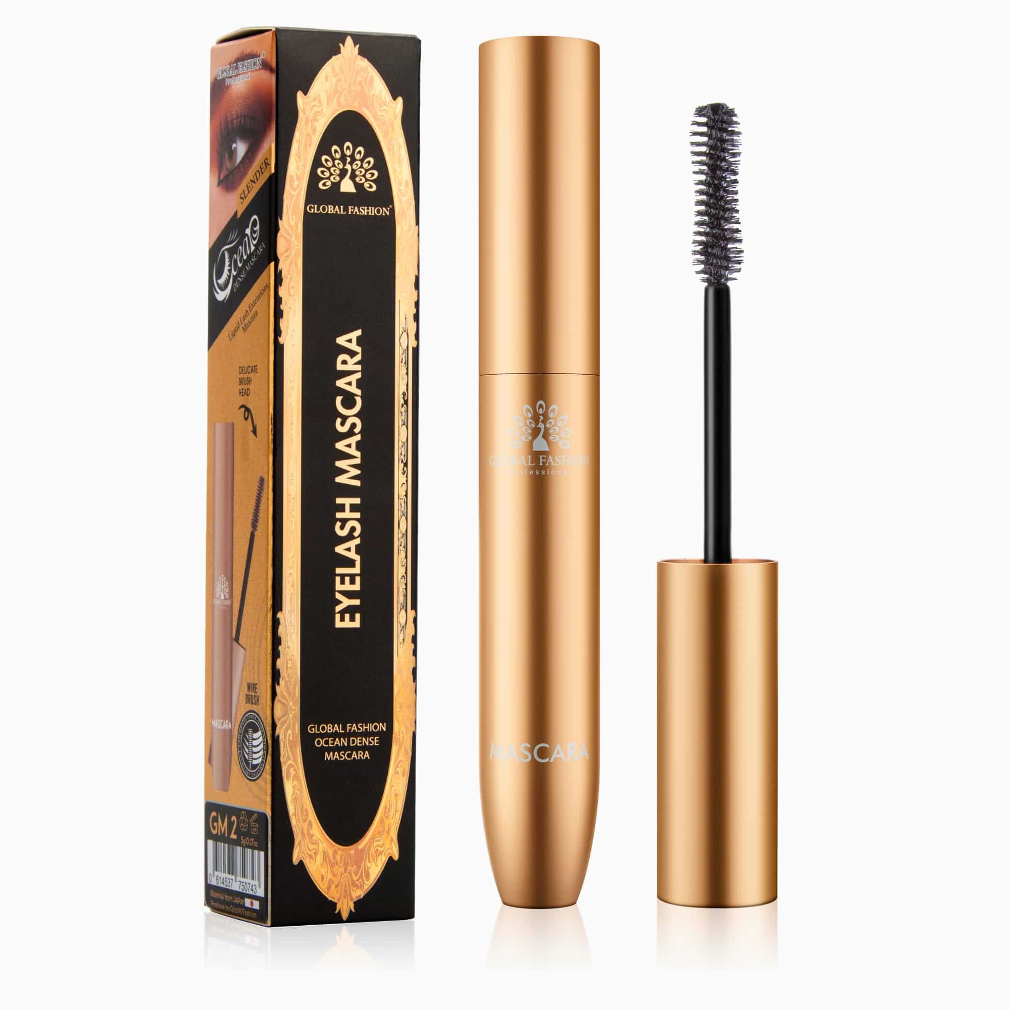 Global Fashion Ocean Dense 5-in-1 Mascara GM2 – Volumizing, Curling & Lengthening Lash Enhancer | Clump-Free, Smudge-Proof, Long-Lasting Formula Infused with Vitamin E & Acacia Res