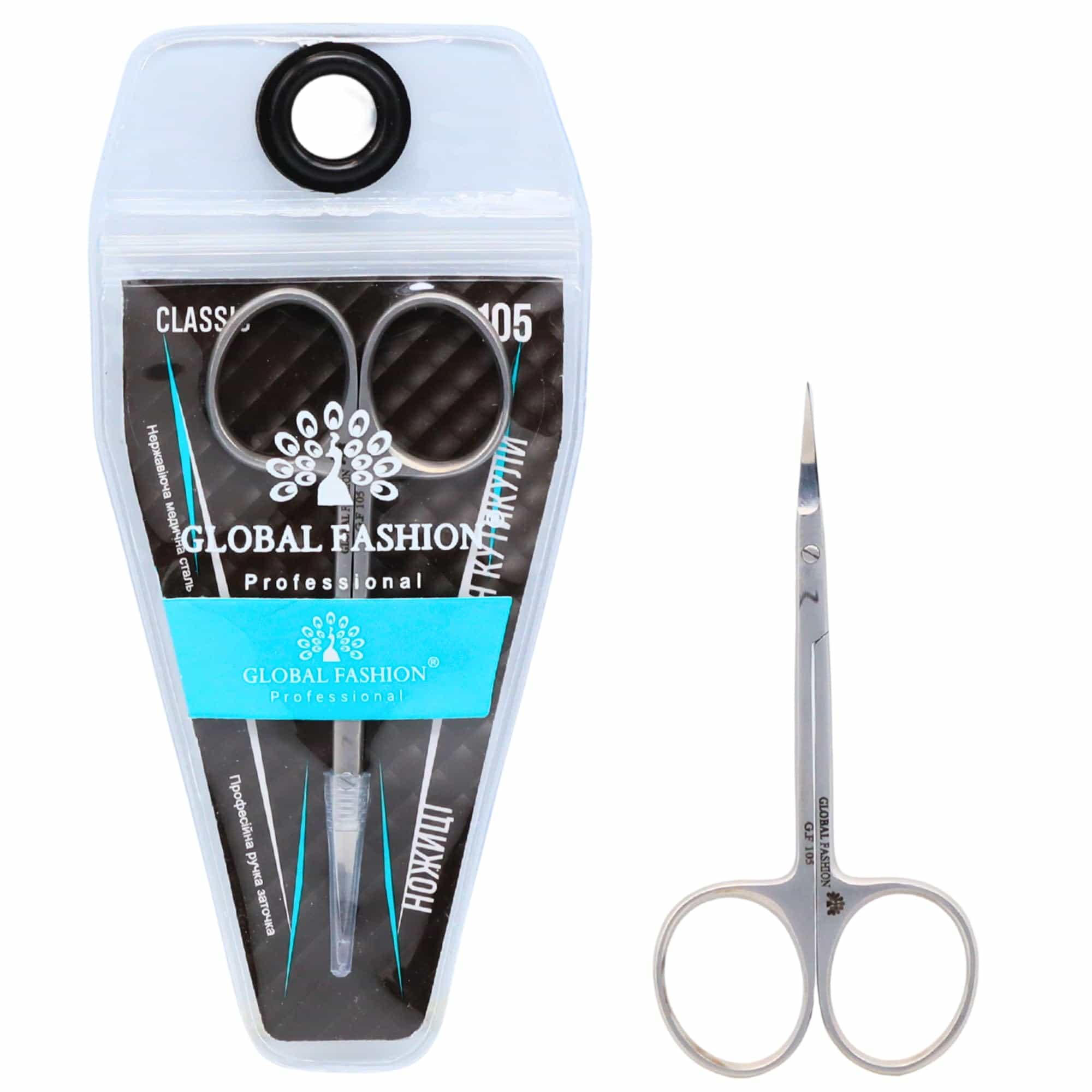 Global Fashion Cuticle Scissors – Hand Sharpened, Medical Stainless Steel, Precision Blades for Nail & Cuticle Trimming, Rust-Resistant Manicure Tool for Home & Salon Use (Classic)