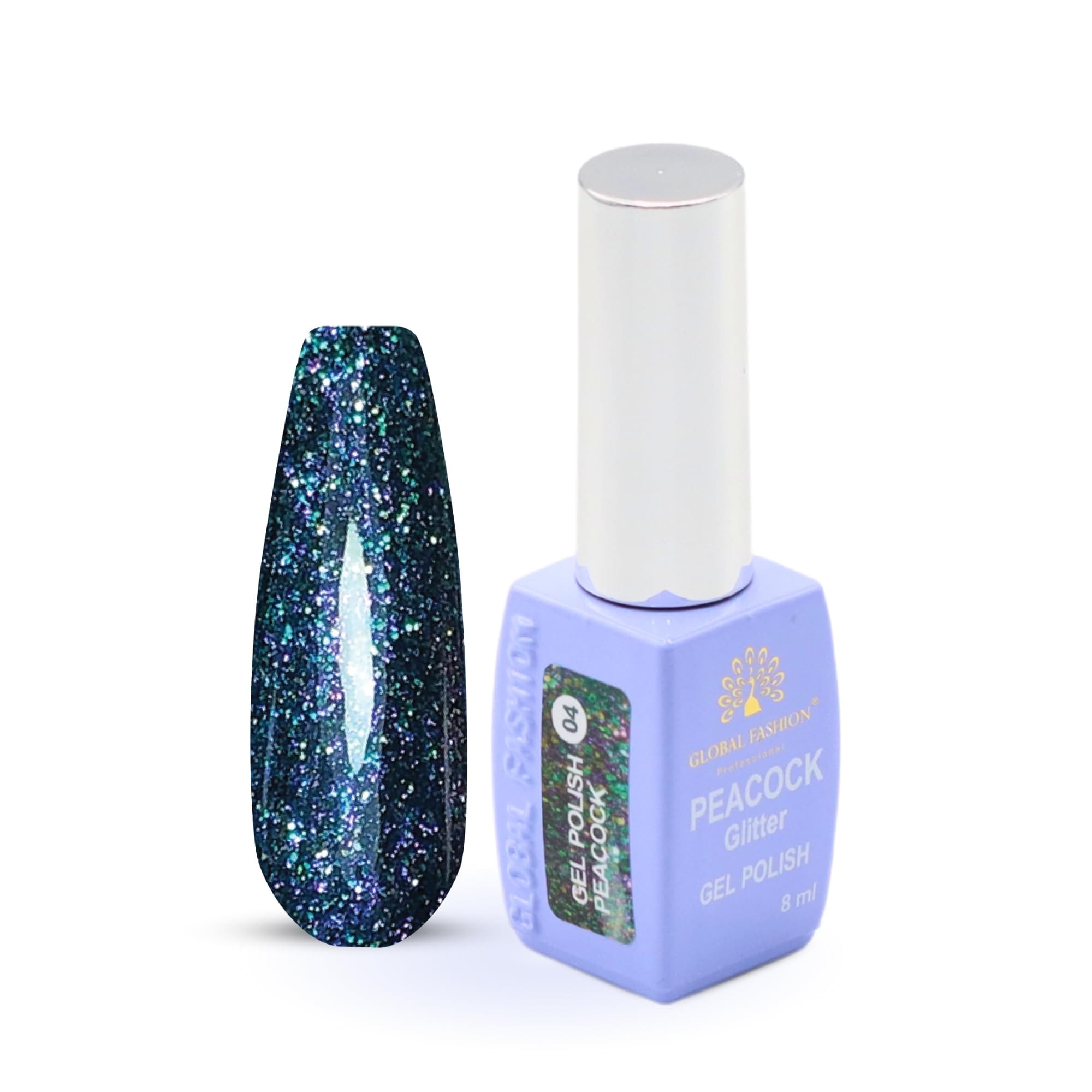 PEACOCK GLITTER 8ML #04 — Color 2038529540392