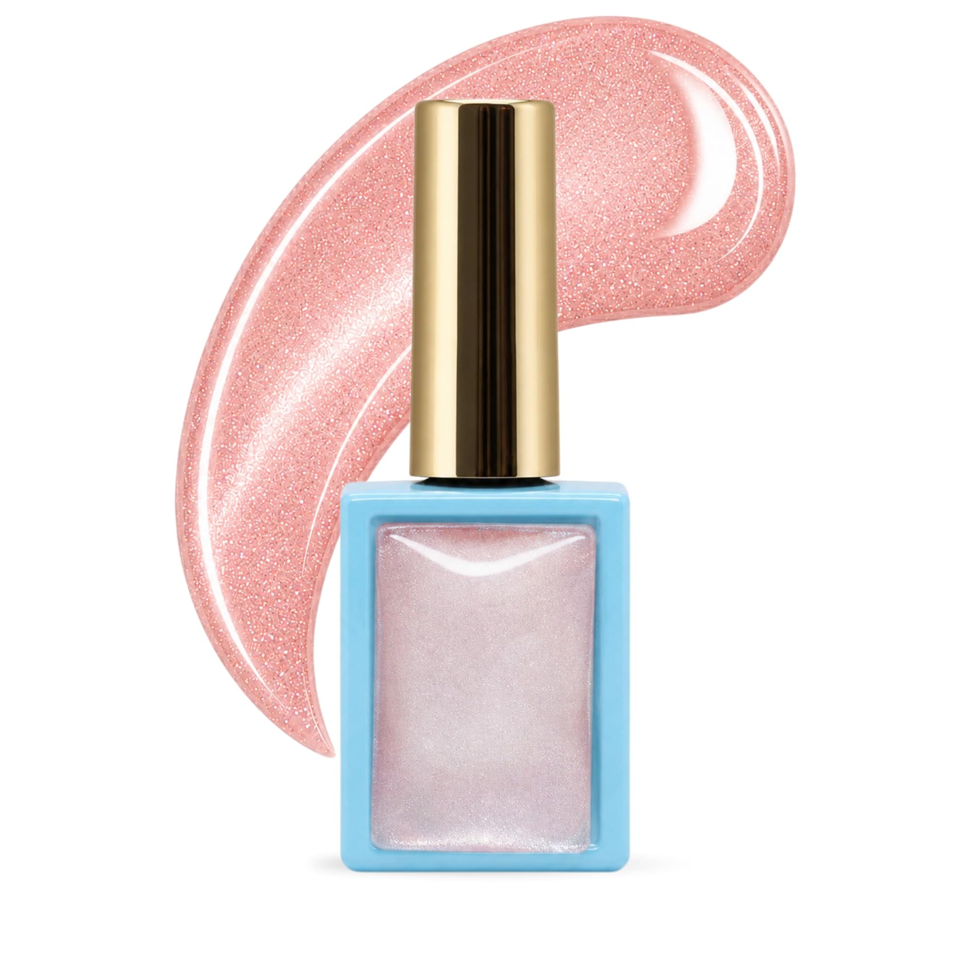 Magic Glaze Magnetic Cat Eye Gel Nail Polish - Blue Silver Glitter, 01 (02)
