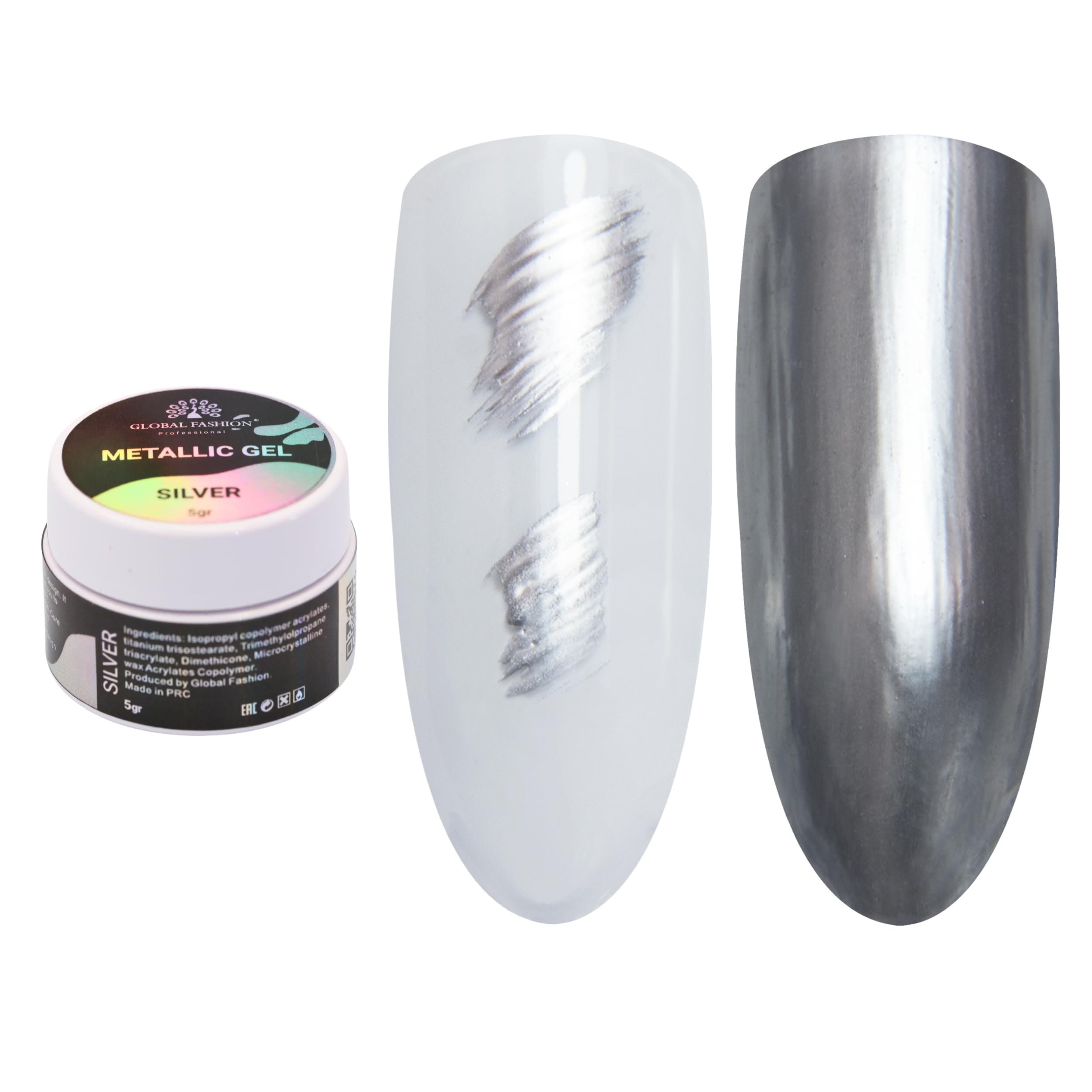GLOBAL FASHION Professional Metallic Gel Nail Polish