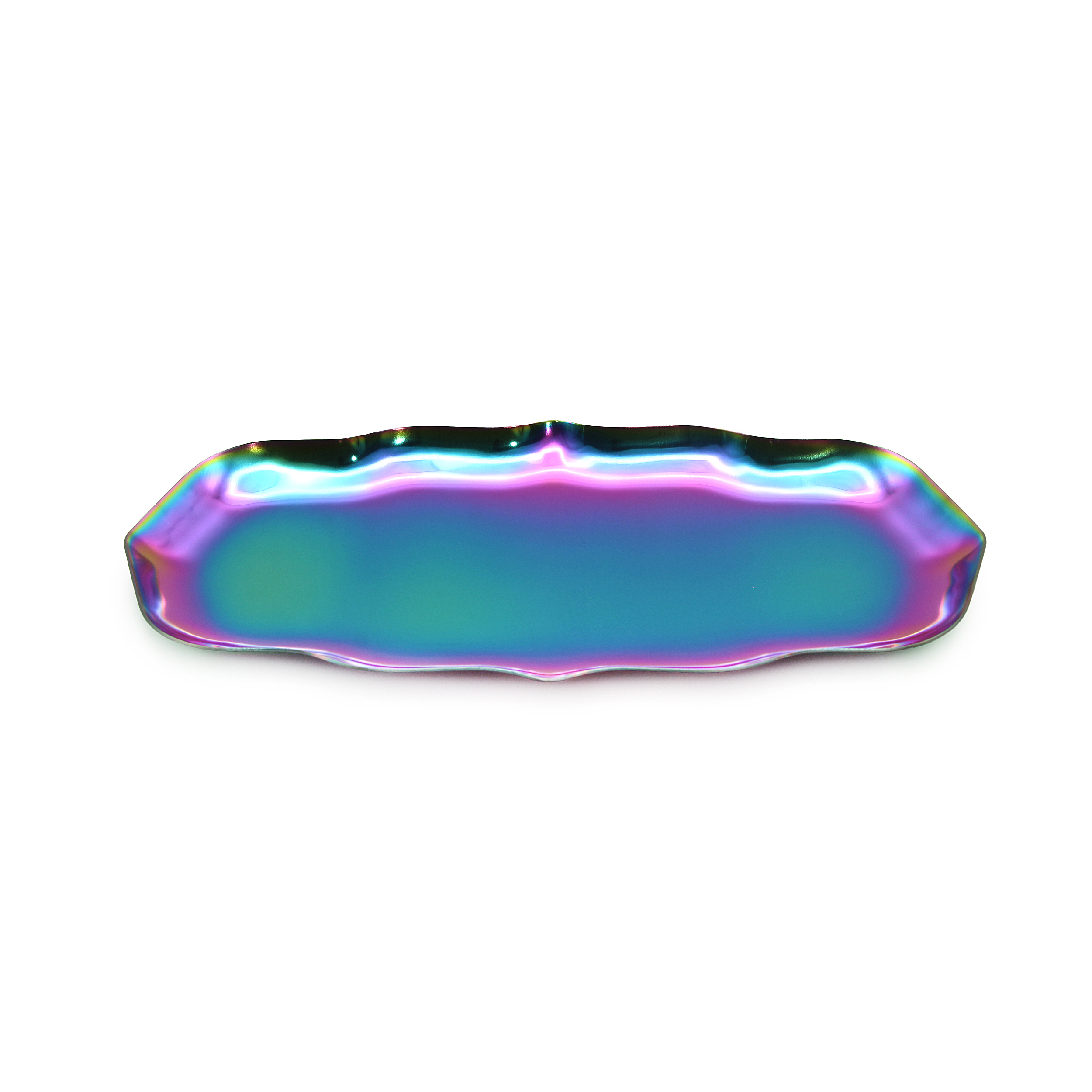 Premium Metal Multi-Purpose Tray (1Pc) | Korean Style Organizer | (Rainbow Tray)