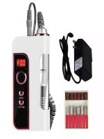 BQ301 Cordless Nail Drill 35000 RPM LCD | White