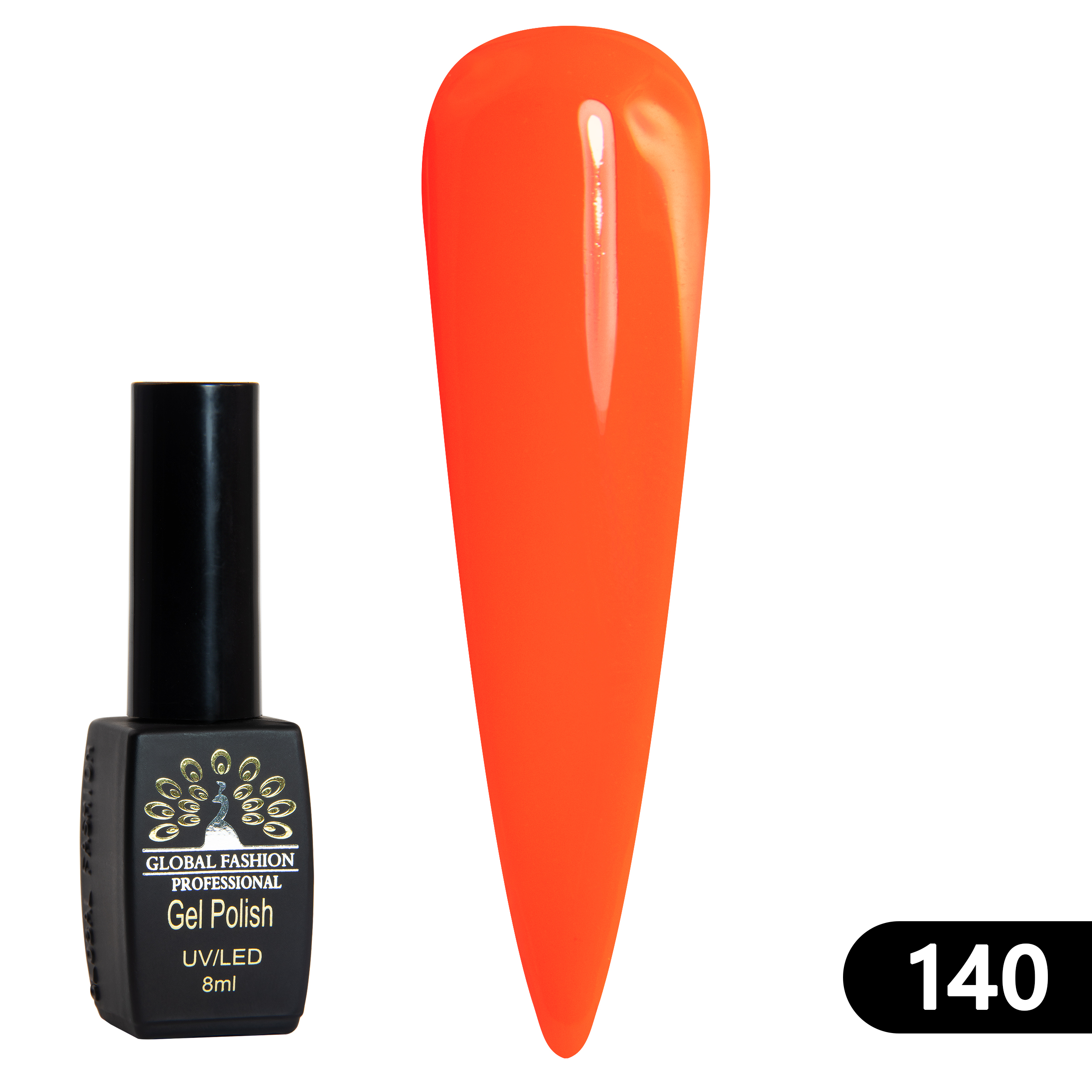 Gel polish BLACK ELITE 140, Global Fashion 8 ml