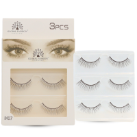 False Eyelashes Pack – Wispy Mink, Reusable | M07-3 Pcs