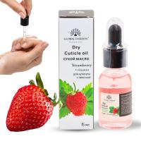 Dry cuticle oil with pipette with strawberry aroma, Global Fashion, 15 ml