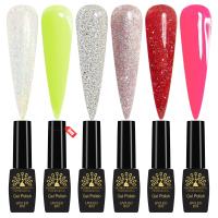 Black Elite Gel Nail Polish Set 6x8ml – UV/LED | Electric Daisy