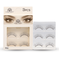 False Eyelashes Pack – Wispy Mink, Reusable | M08-3 Pcs