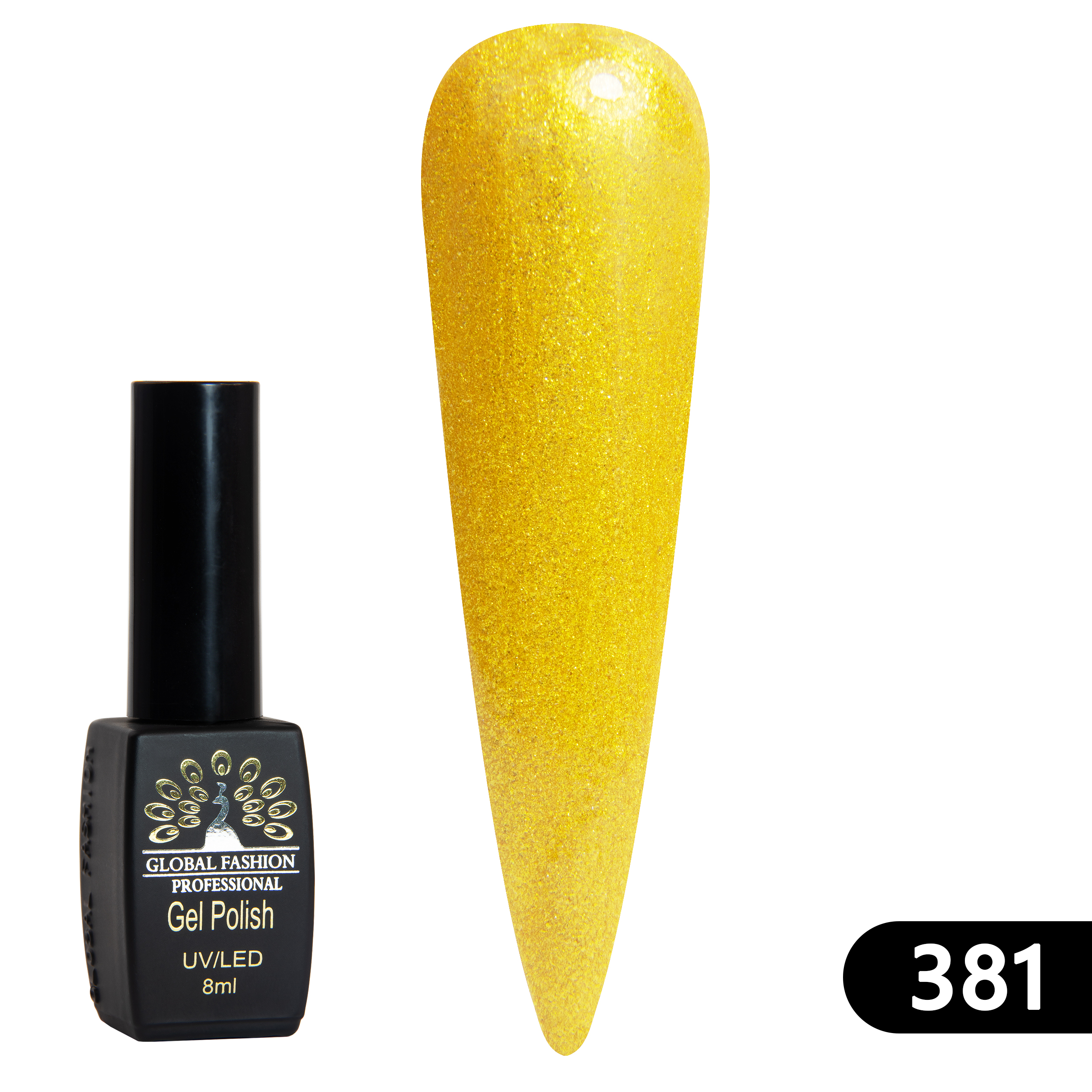 Gel polish BLACK ELITE 381, Global Fashion 8 ml