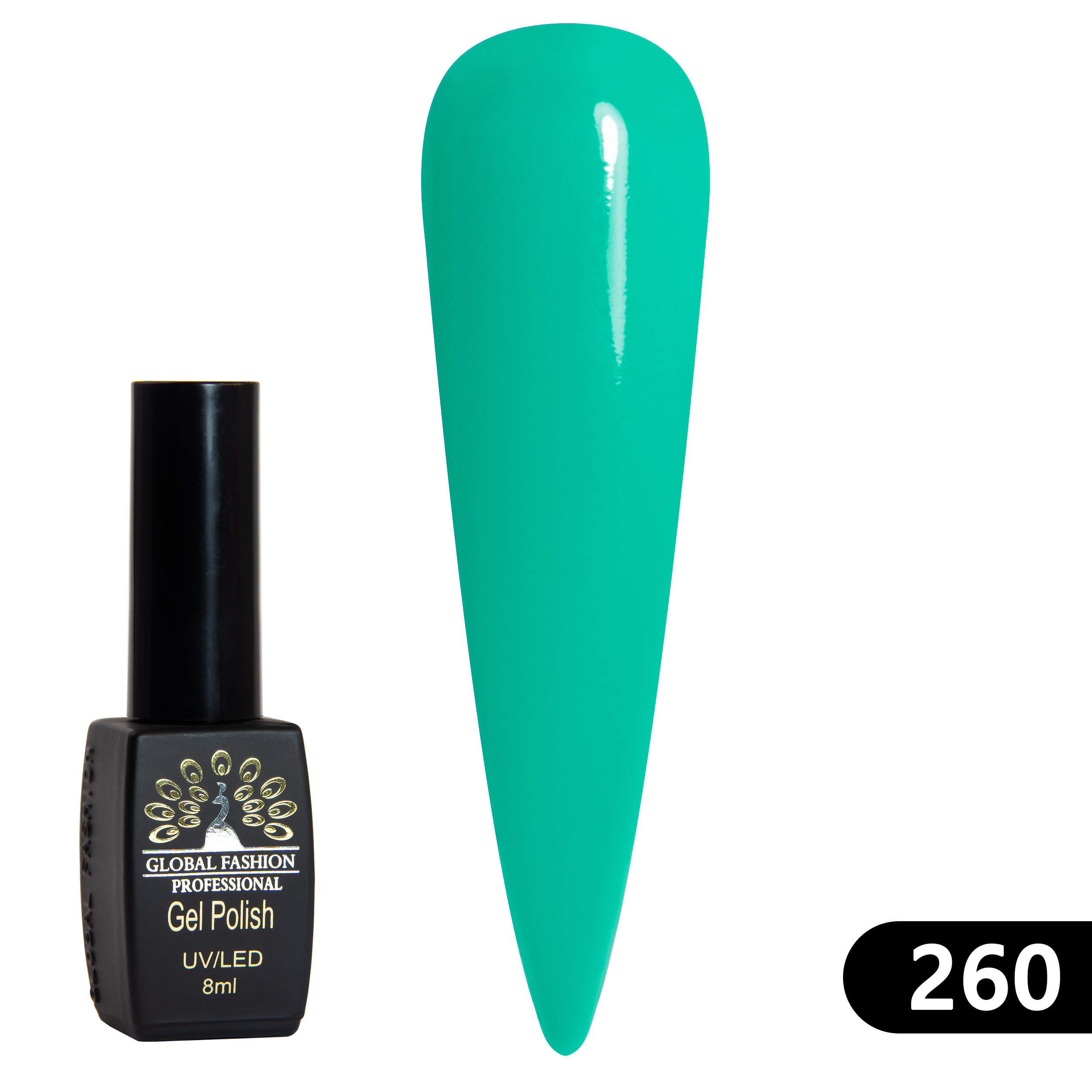 Gel polish BLACK ELITE 260, Global Fashion 8 ml