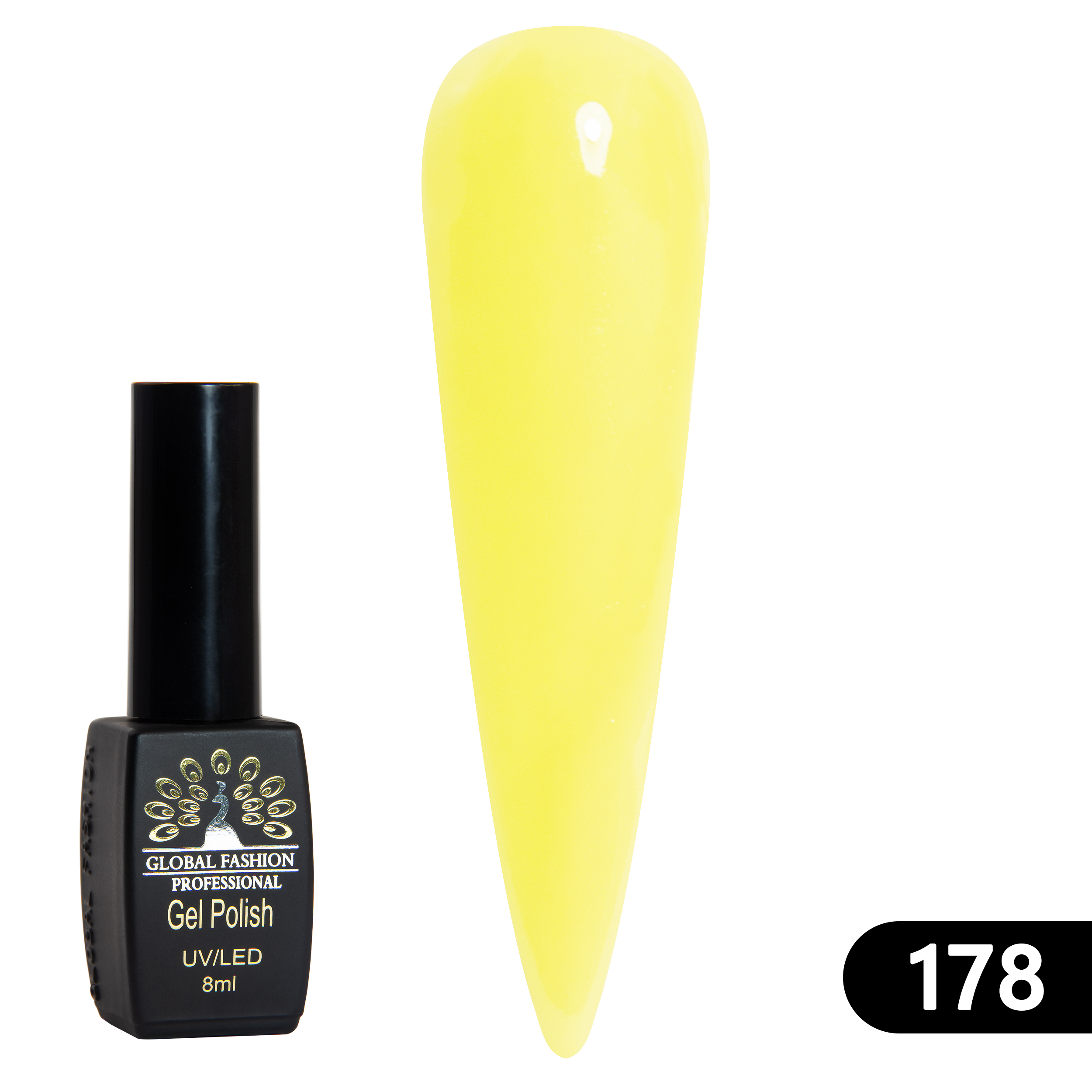 Gel polish BLACK ELITE 178, Global Fashion 8 ml