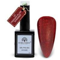Glitter & Glimmer Nail Polish 15ml UV LED | 137-Persian Plum Shimmer 1p