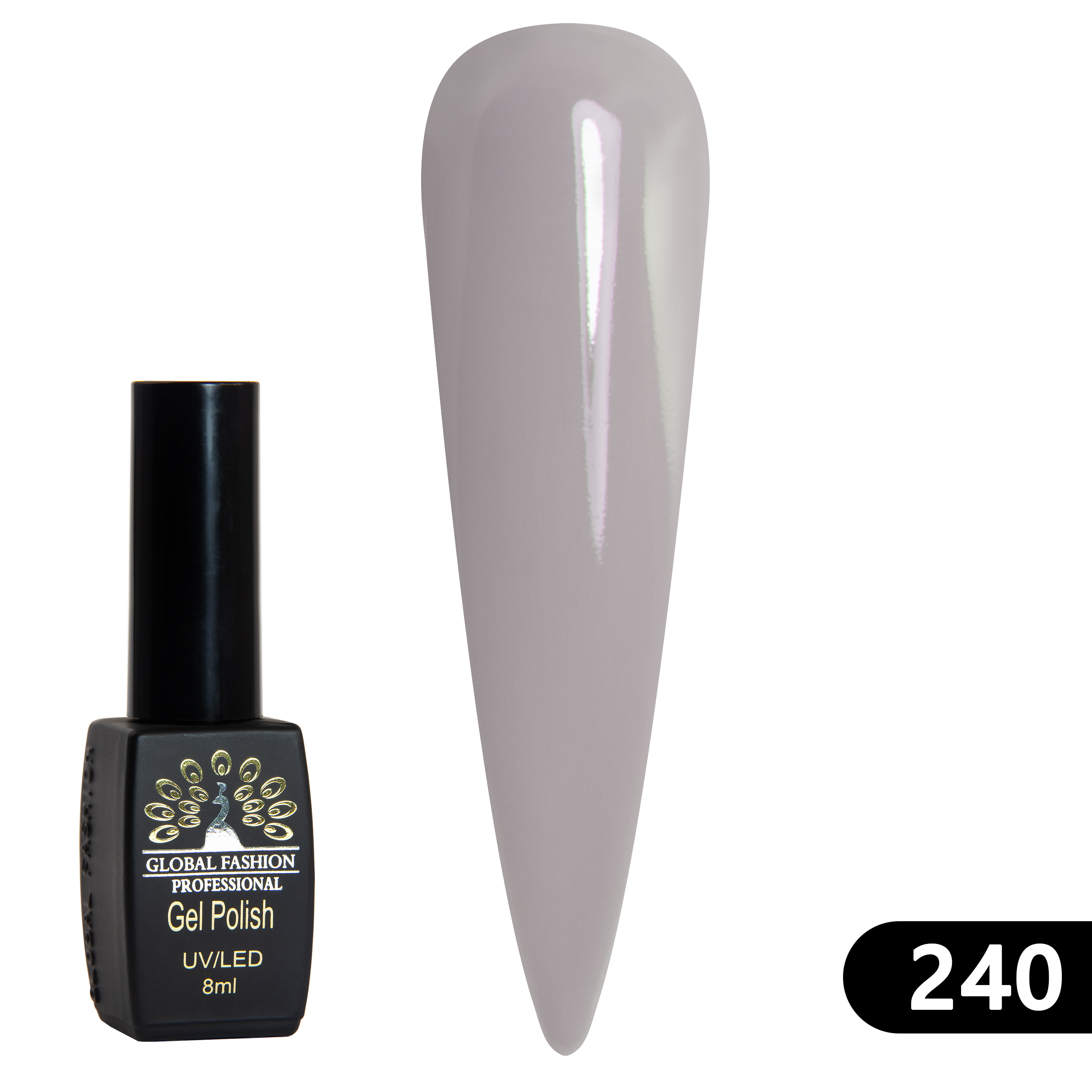 Gel polish BLACK ELITE 240, Global Fashion 8 ml