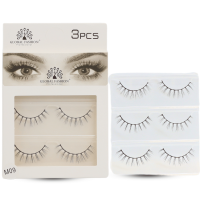 False Eyelashes Pack – Wispy Mink, Reusable | M09-3 Pcs