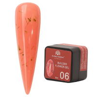 HEMA-Free Builder Flower Gel | Real Dried Petals, Vegan, UV/LED| 8ml (06)