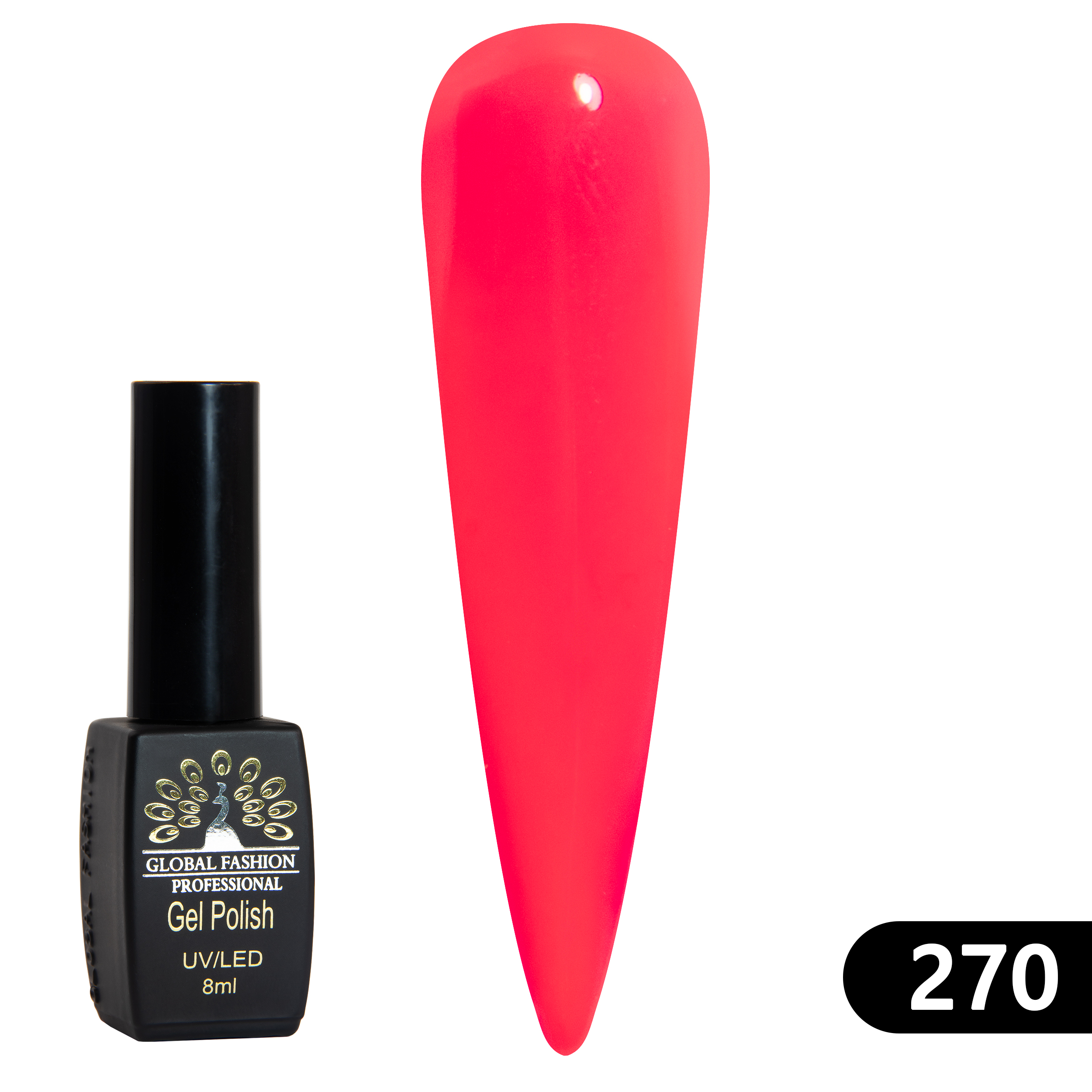 Gel polish BLACK ELITE 270, Global Fashion 8 ml