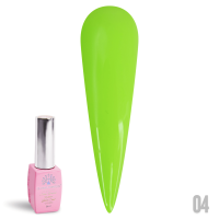 Global Fashion Neon Color Rubber Base for Gel Nails, 8ml | 04
