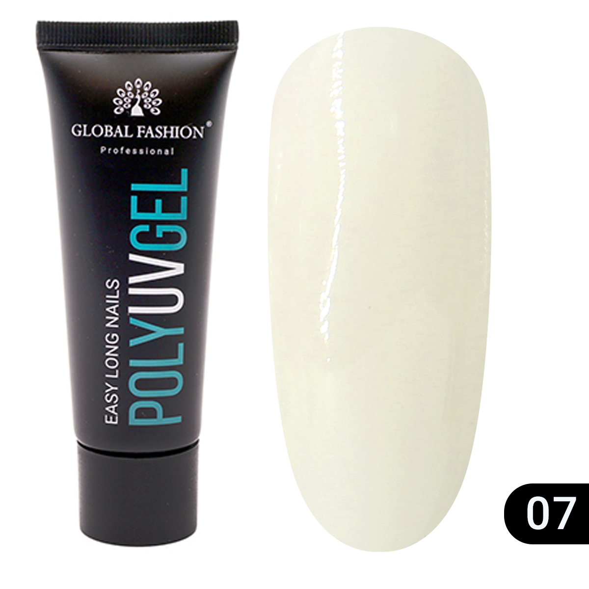 Global Fashion Poly UV Gel 30g - Easy Long Nails Polygel | 07 (milky)