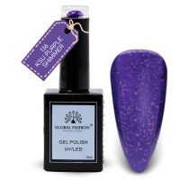 Glitter & Glimmer Nail Polish 15ml UV LED | 136-KSU Purple Shimmer 1p
