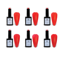 Red Rendezvous Gel Nail Polish Set 6 Colors 15ml